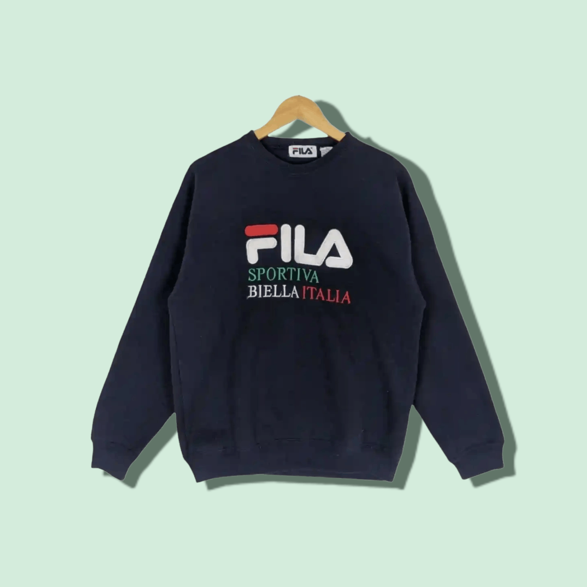 Fila Vintage 90's FILA Big Logo Spell Out Jumper Sweatshirt Size US M / EU 48-50 / 2 - 1 Thumbnail