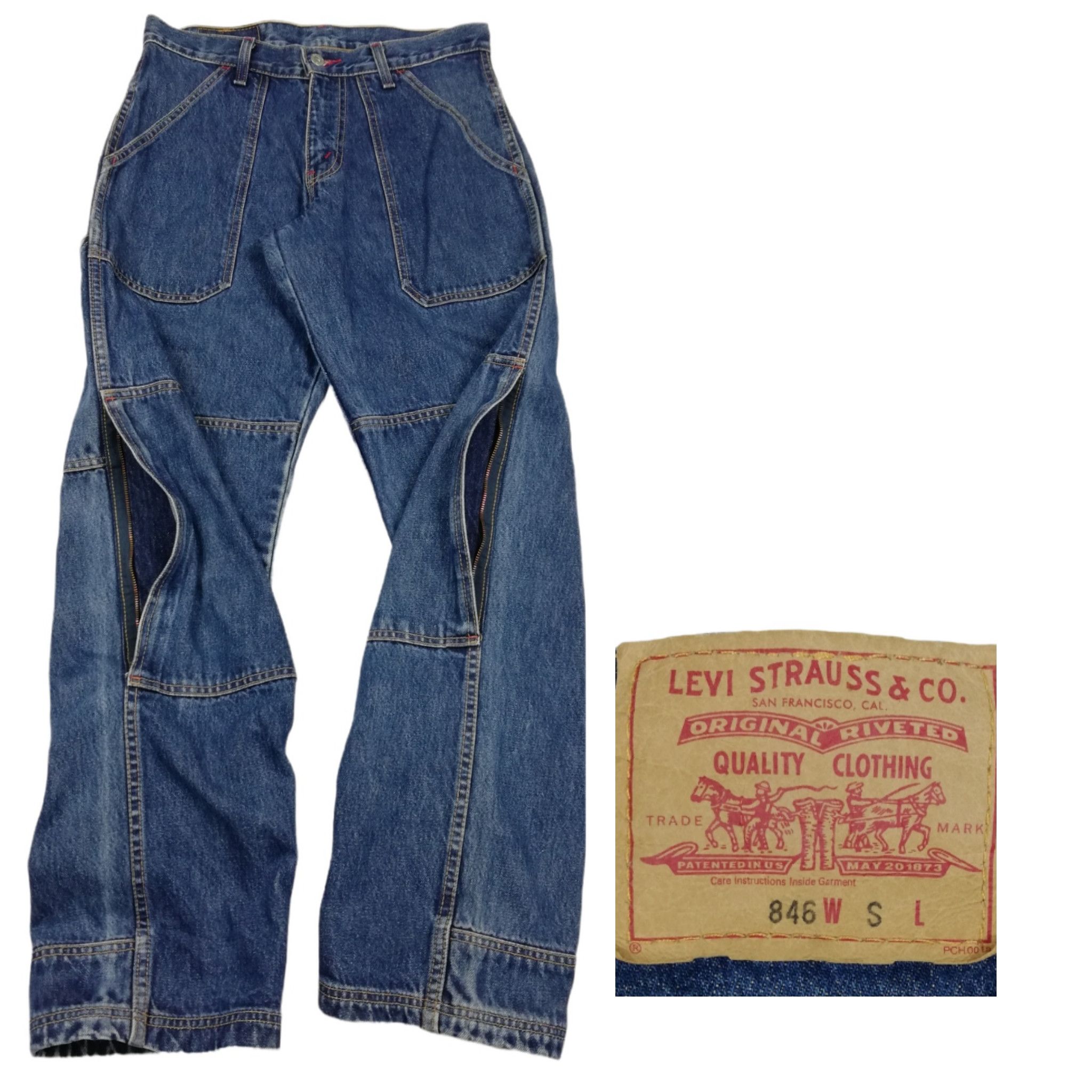Levi's 🔥Levis Loose Straight Carpenter Cargo Denim Workwear Jeans Size US 30 / EU 46 - 1 Thumbnail