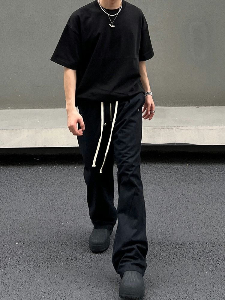 utility stack baggy zipper punk pants