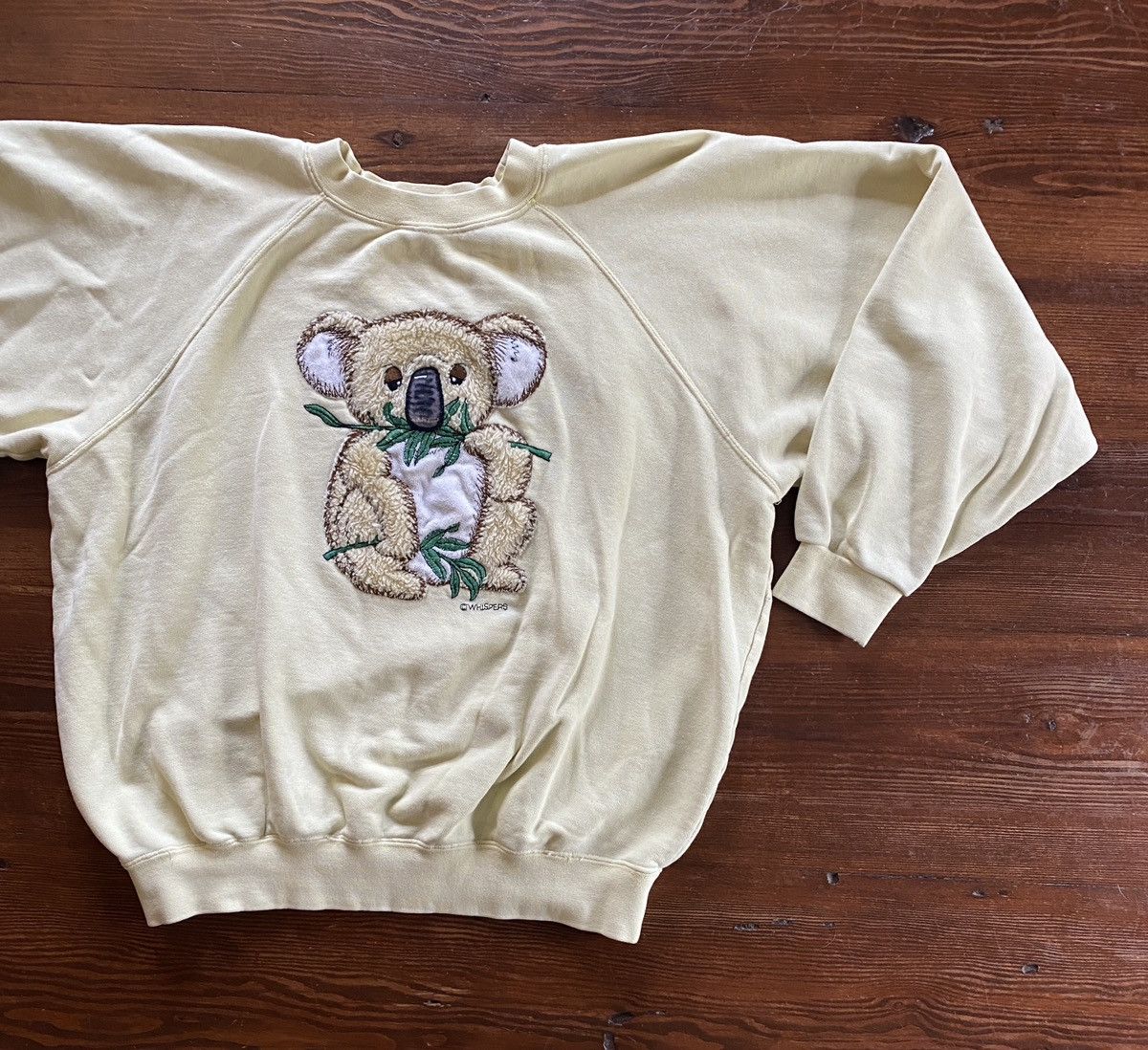 Vintage Vintage 80’s Whispers Fuzzy Koala Raglan Crewneck Sweatshirt Size US XS / EU 42 / 0 - 1 Thumbnail