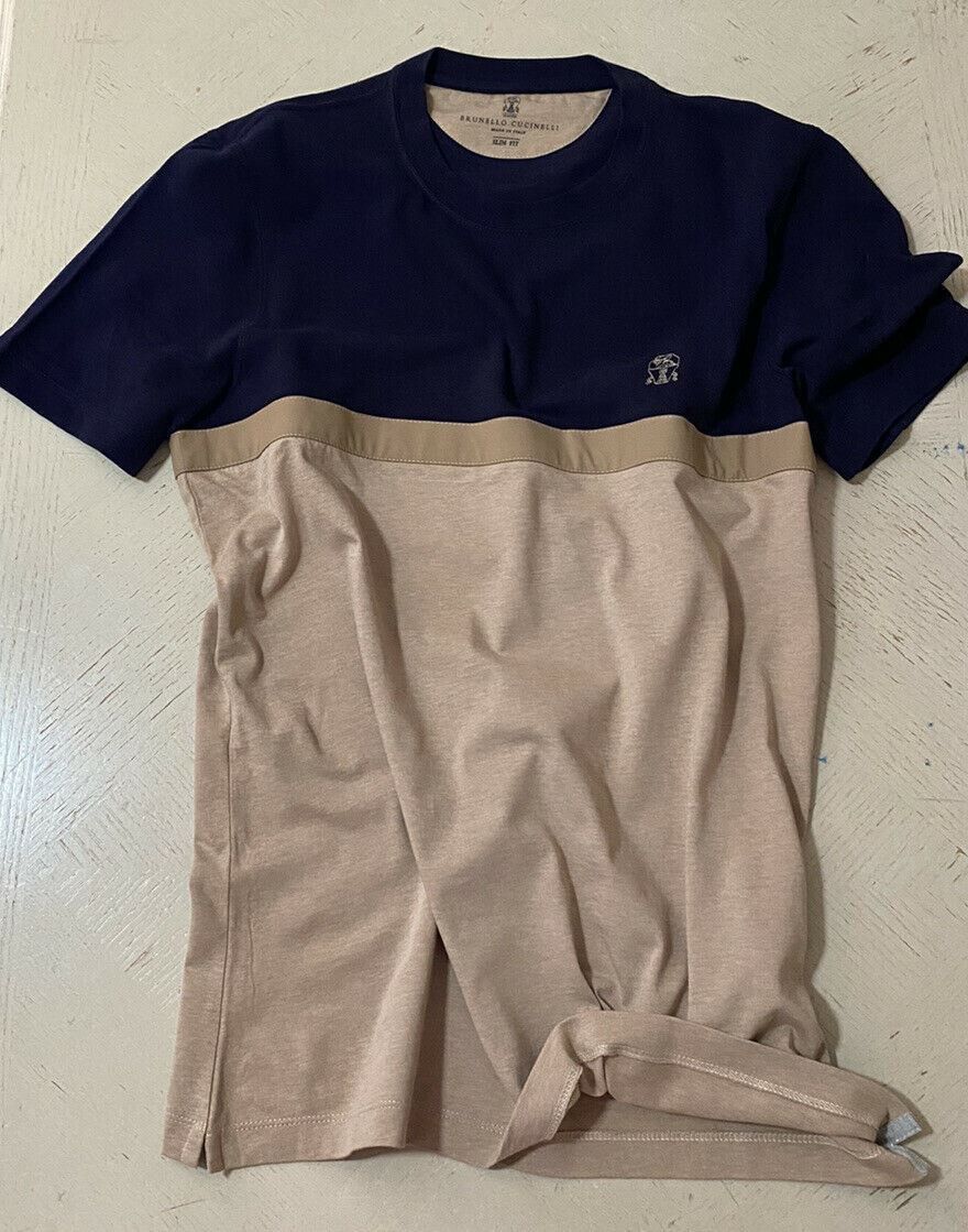 Brunello Cucinelli T-Shirt in Blue & Brown Size US S / EU 44-46 / 1 - 4 Thumbnail