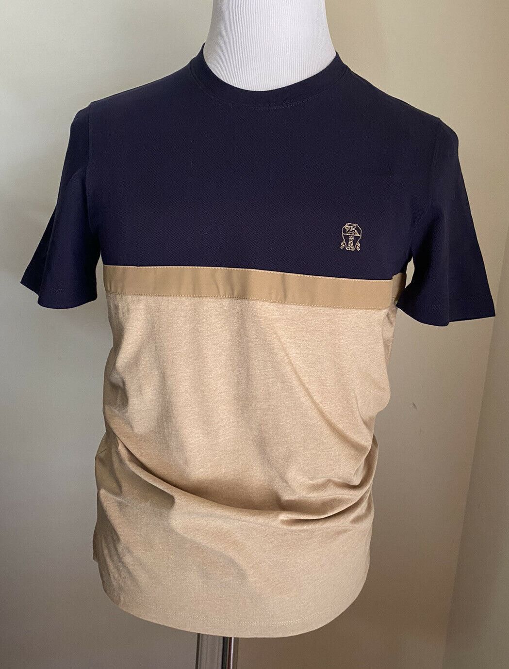 Brunello Cucinelli T-Shirt in Blue & Brown Size US S / EU 44-46 / 1 - 1 Thumbnail