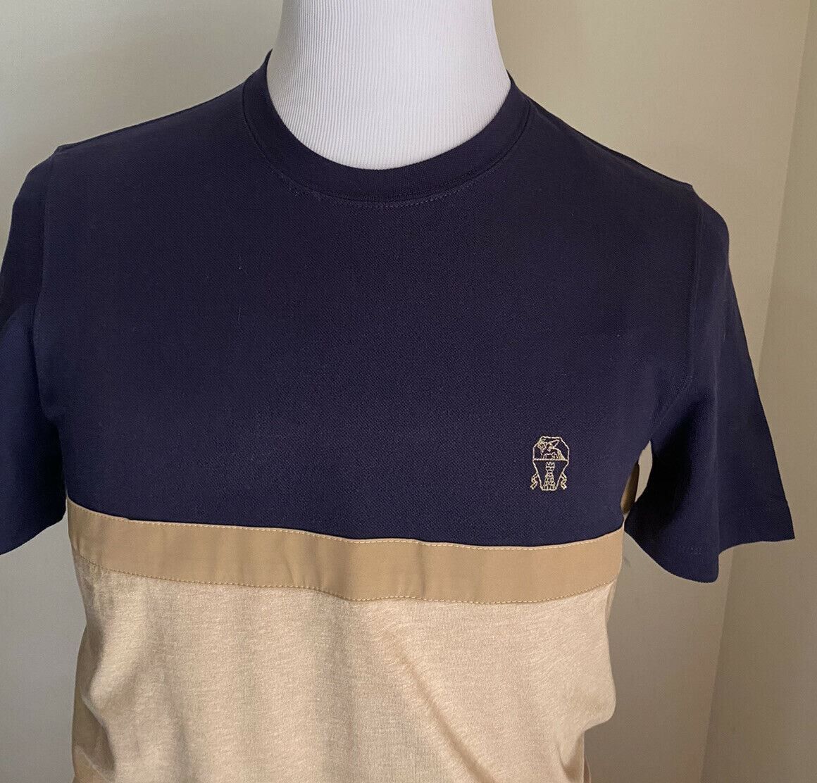 Brunello Cucinelli T-Shirt in Blue & Brown Size US S / EU 44-46 / 1 - 3 Thumbnail