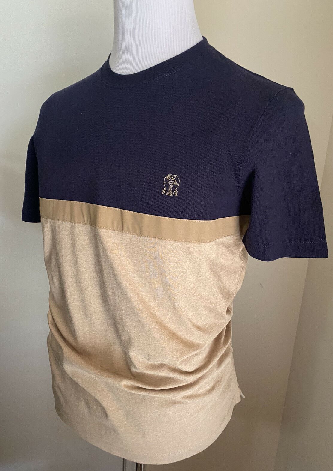 Brunello Cucinelli T-Shirt in Blue & Brown Size US S / EU 44-46 / 1 - 2 Thumbnail