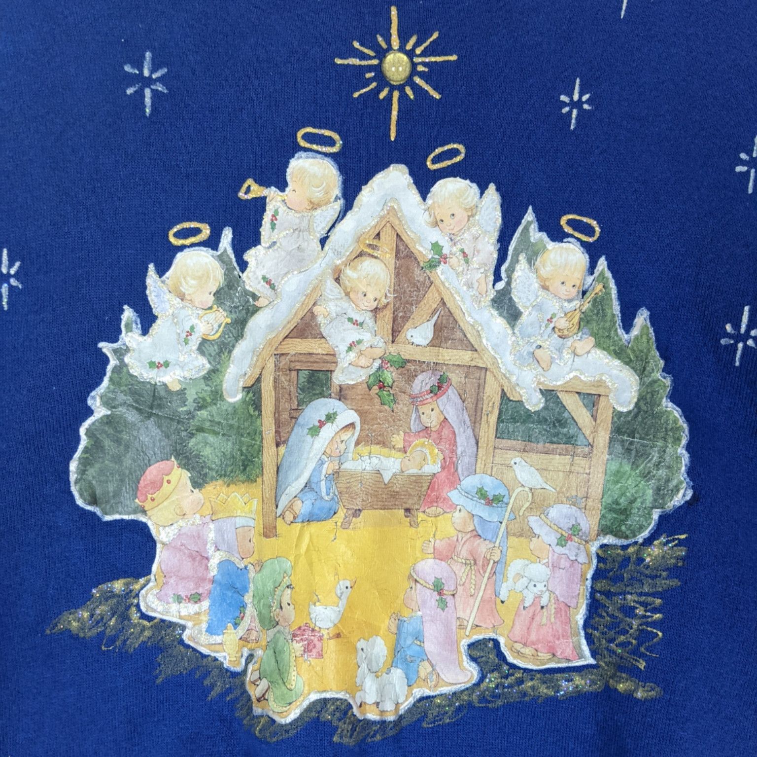 Jerzees 90's JERZEES Fairy Tail Cupid Christmas Jumper Sweatshirt Size US L / EU 52-54 / 3 - 5 Thumbnail