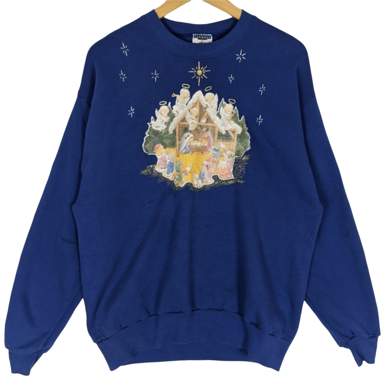 Jerzees 90's JERZEES Fairy Tail Cupid Christmas Jumper Sweatshirt Size US L / EU 52-54 / 3 - 2 Thumbnail