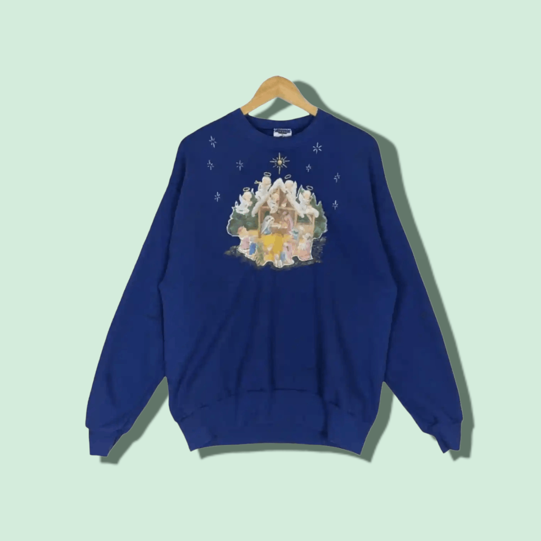 Jerzees 90's JERZEES Fairy Tail Cupid Christmas Jumper Sweatshirt Size US L / EU 52-54 / 3 - 1 Thumbnail