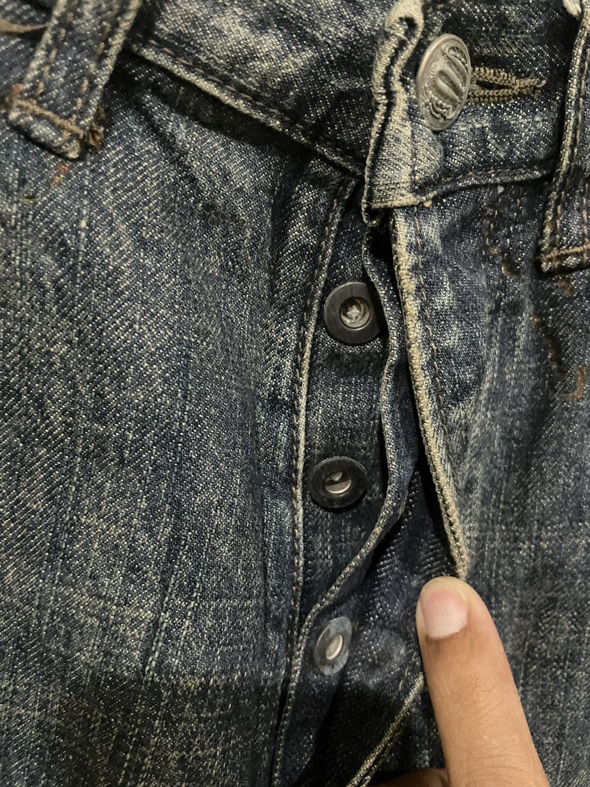 Japanese Brand Vintage 80s PPFM Button Fly Scovill Painter Jeans Size US 30 / EU 46 - 12 Thumbnail