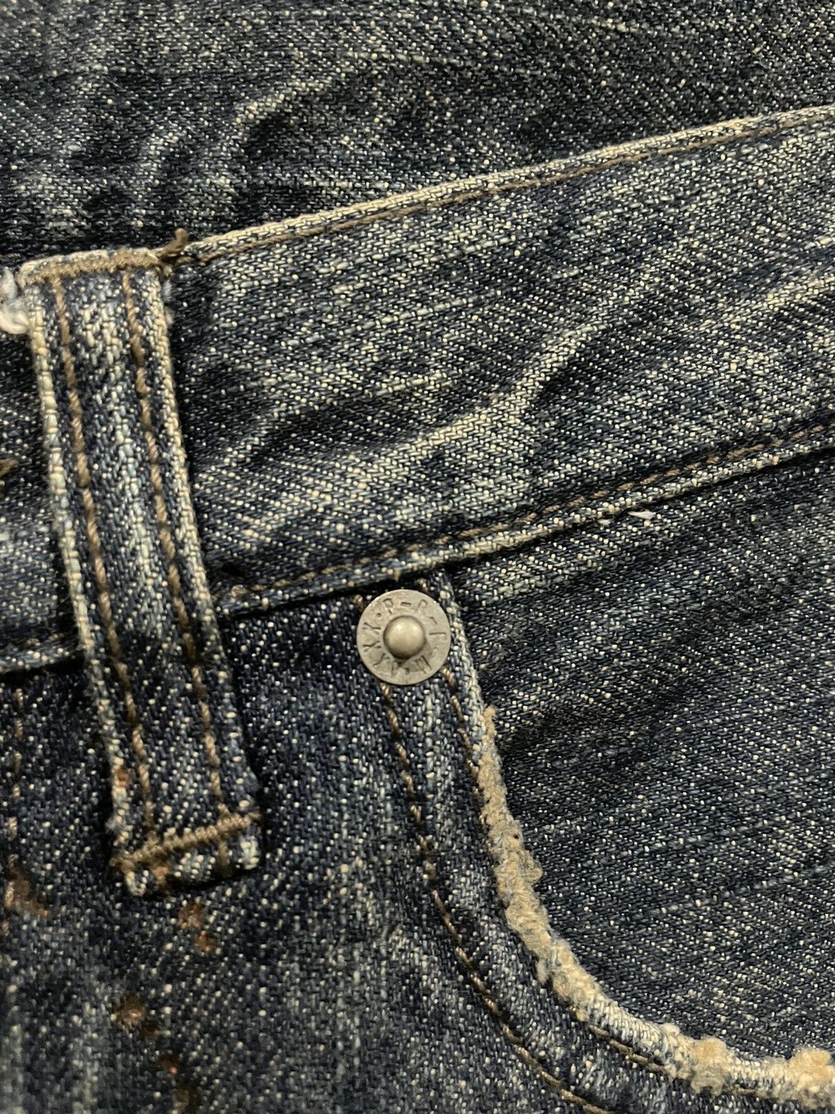 Japanese Brand Vintage 80s PPFM Button Fly Scovill Painter Jeans Size US 30 / EU 46 - 13 Thumbnail