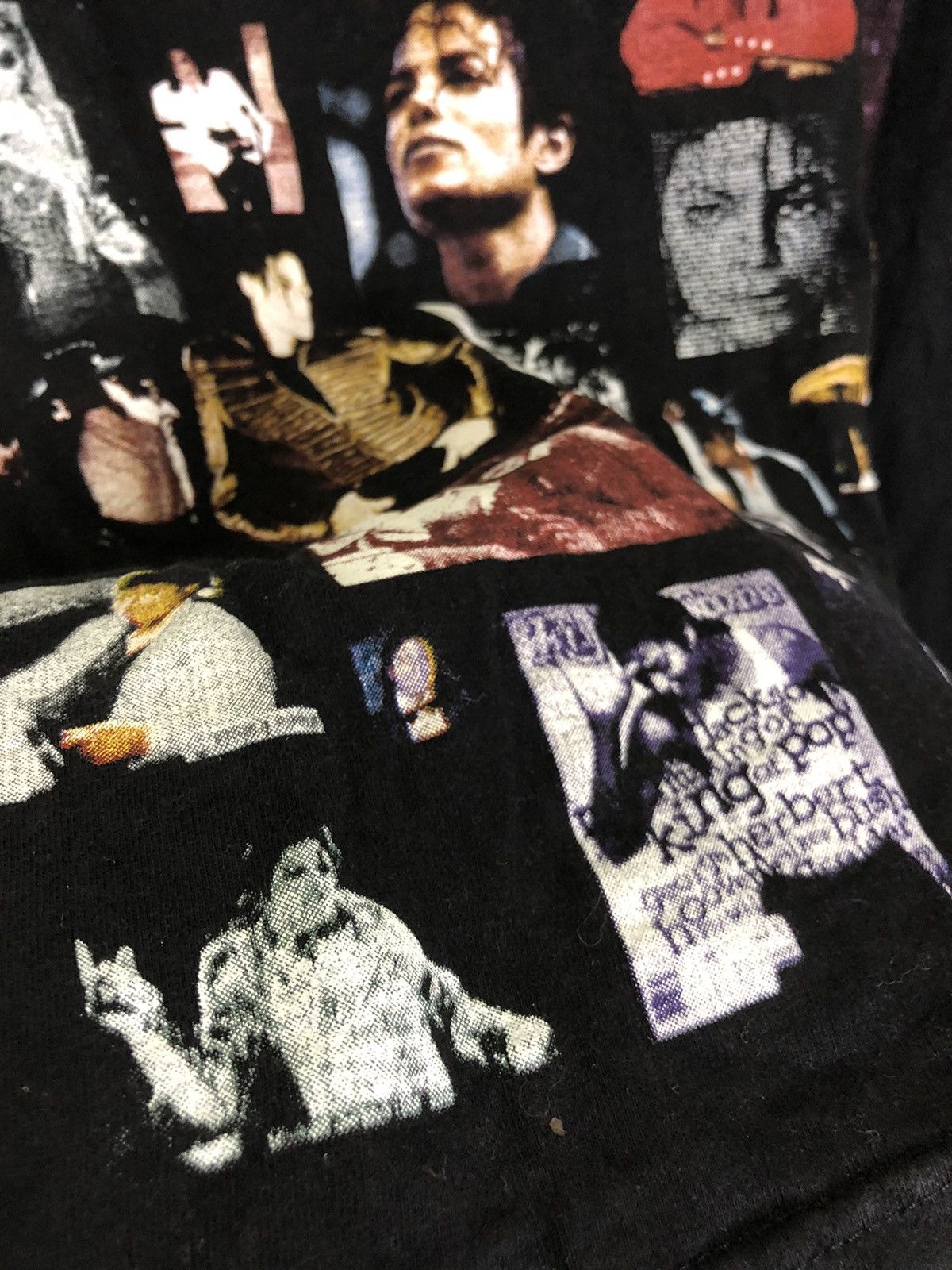 Band Tees × Michael Jackson Michael Jackson tees big print overprint bootlegs Thailand Size US L / EU 52-54 / 3 - 4 Thumbnail