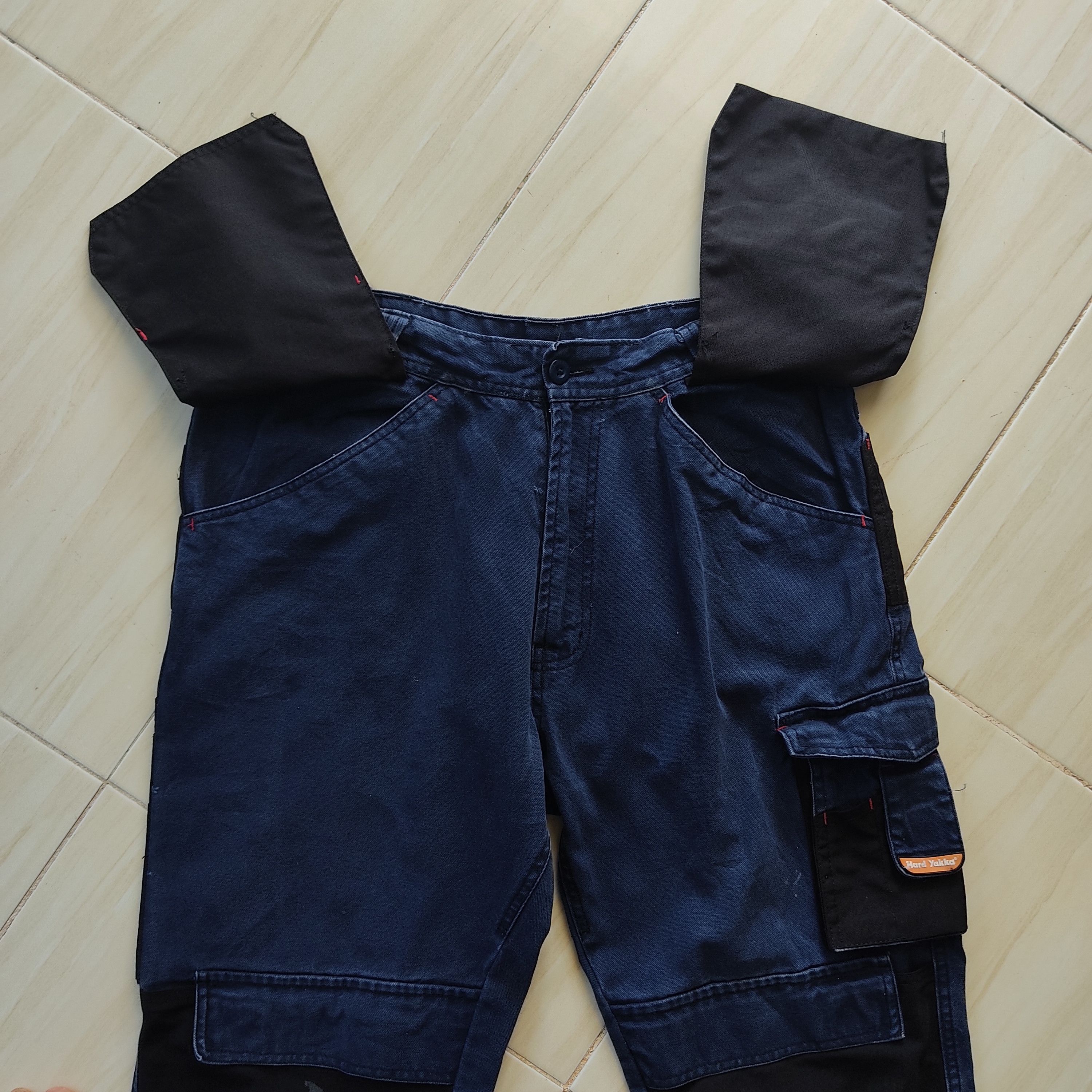 Japanese Brand 19 Multipocket Patchwork Hard Yakka Utility Cargo Pant Size US 34 / EU 50 - 10 Thumbnail