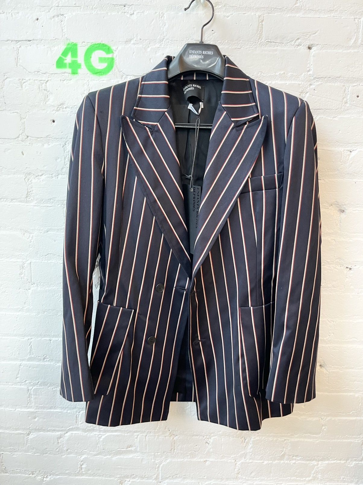 Enfants Riches Deprimes ERD SILK BLEND FULL STRIPE SUIT Size 38R - 5 Thumbnail
