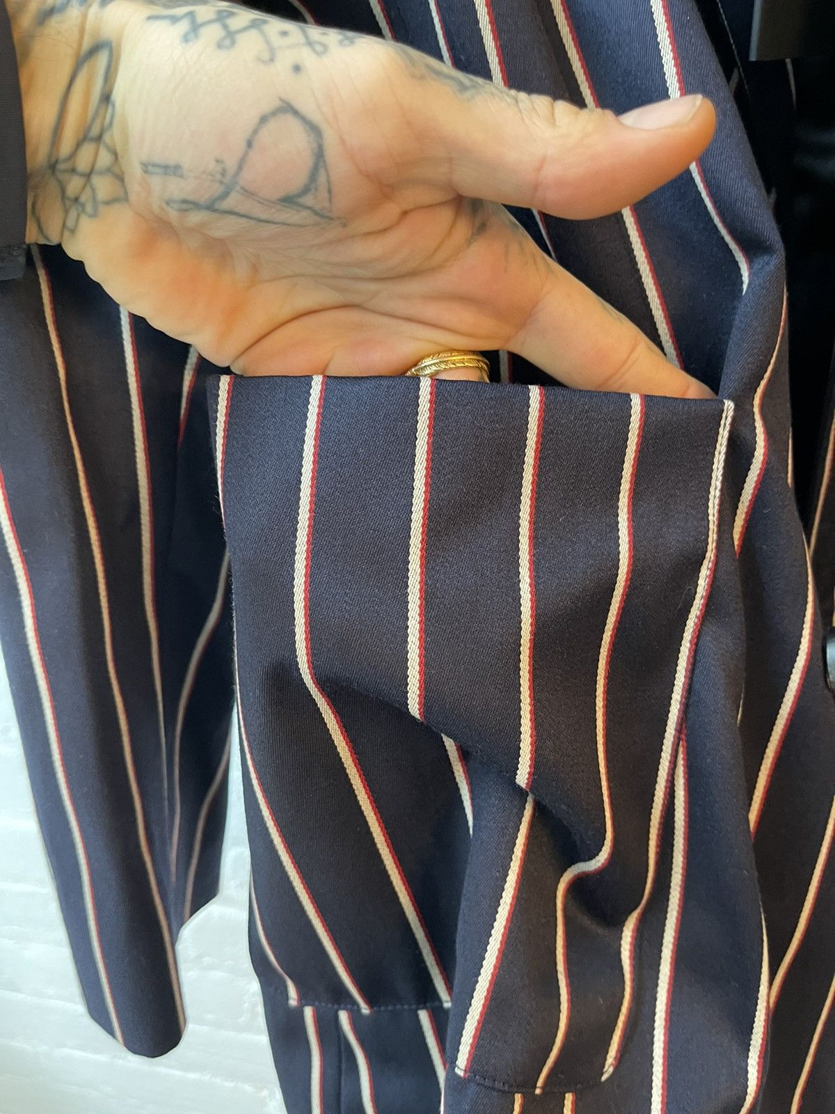 Enfants Riches Deprimes ERD SILK BLEND FULL STRIPE SUIT Size 38R - 9 Thumbnail