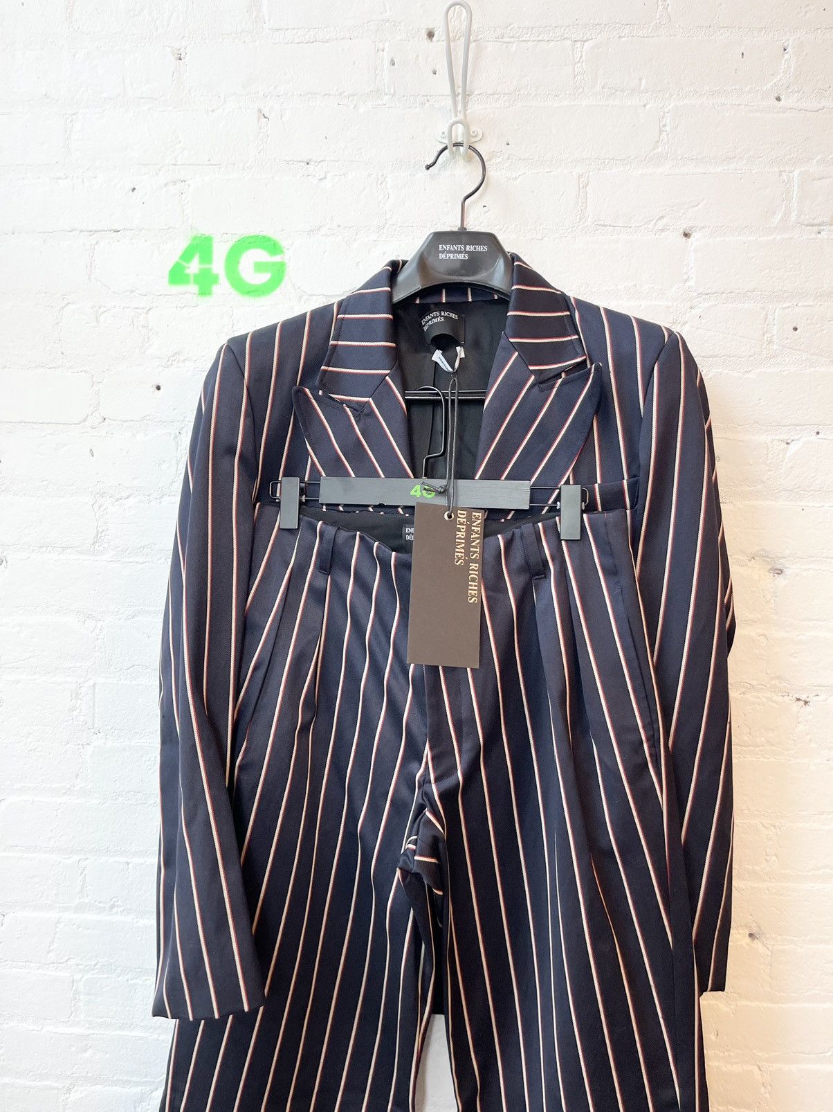 Enfants Riches Deprimes ERD SILK BLEND FULL STRIPE SUIT Size 38R - 1 Thumbnail