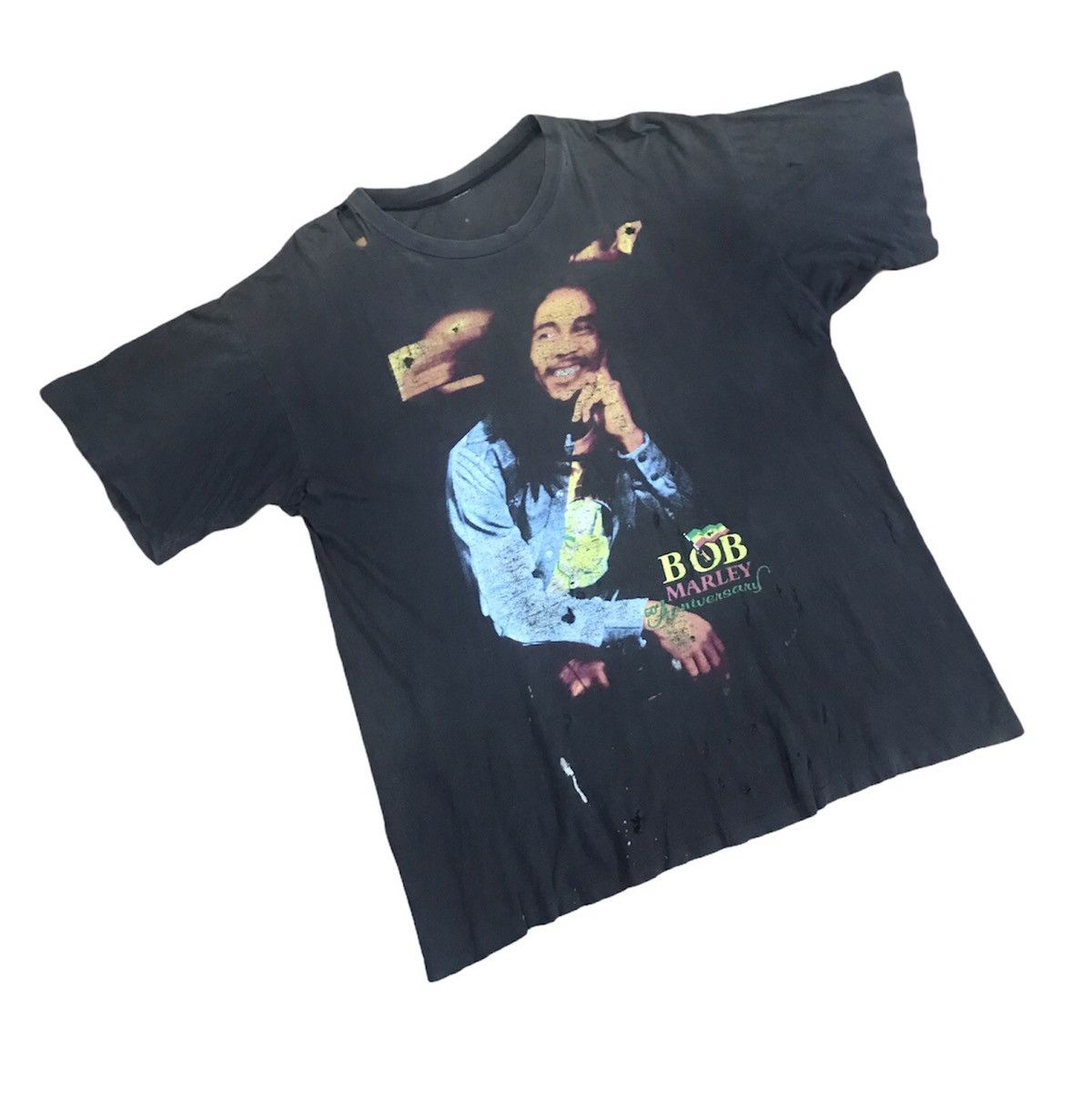 Bob Marley VERRY RARE VINTAGE DISTRESSED BOB MARLEY 50TH ANIVERSSARY Size US XL / EU 56 / 4 - 3 Thumbnail