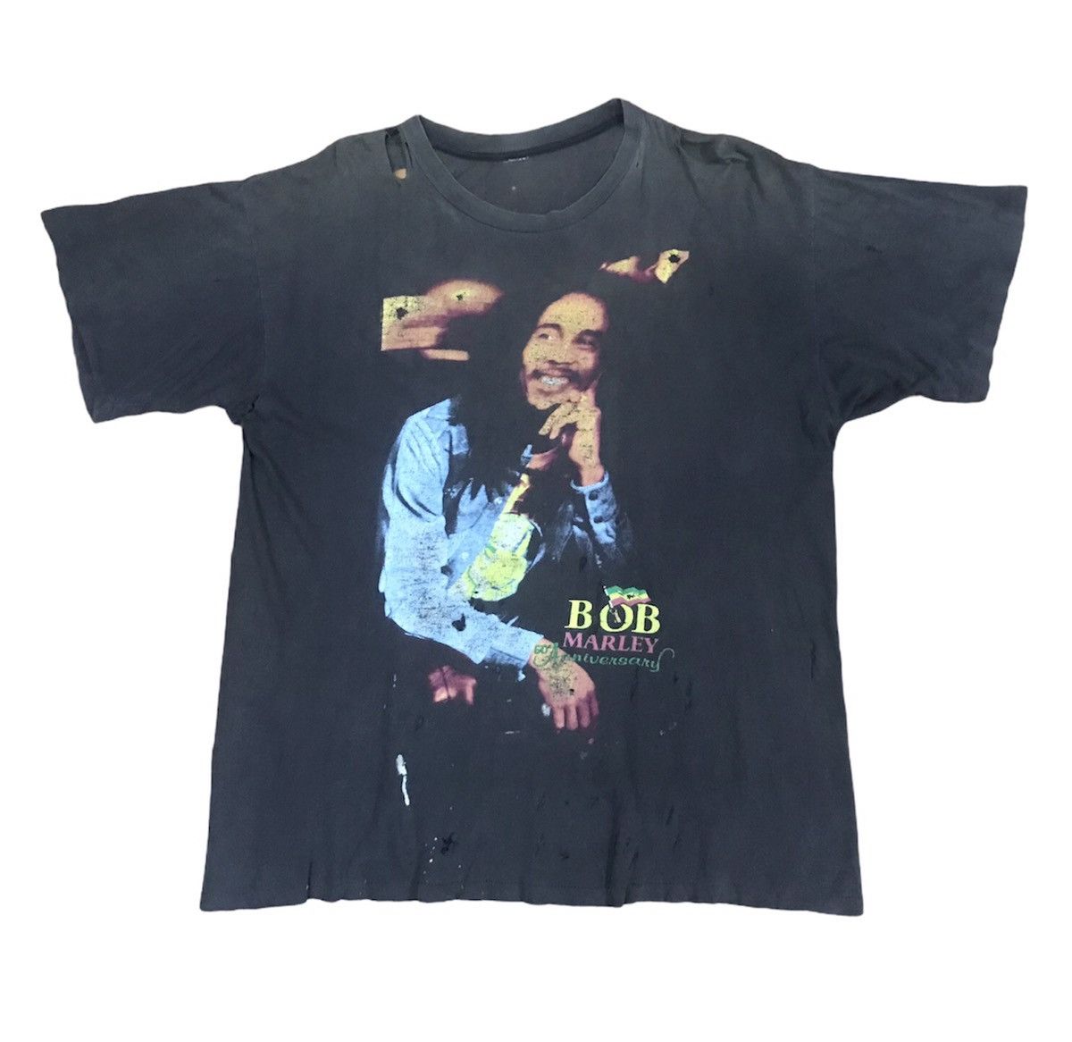 Bob Marley VERRY RARE VINTAGE DISTRESSED BOB MARLEY 50TH ANIVERSSARY Size US XL / EU 56 / 4 - 2 Thumbnail