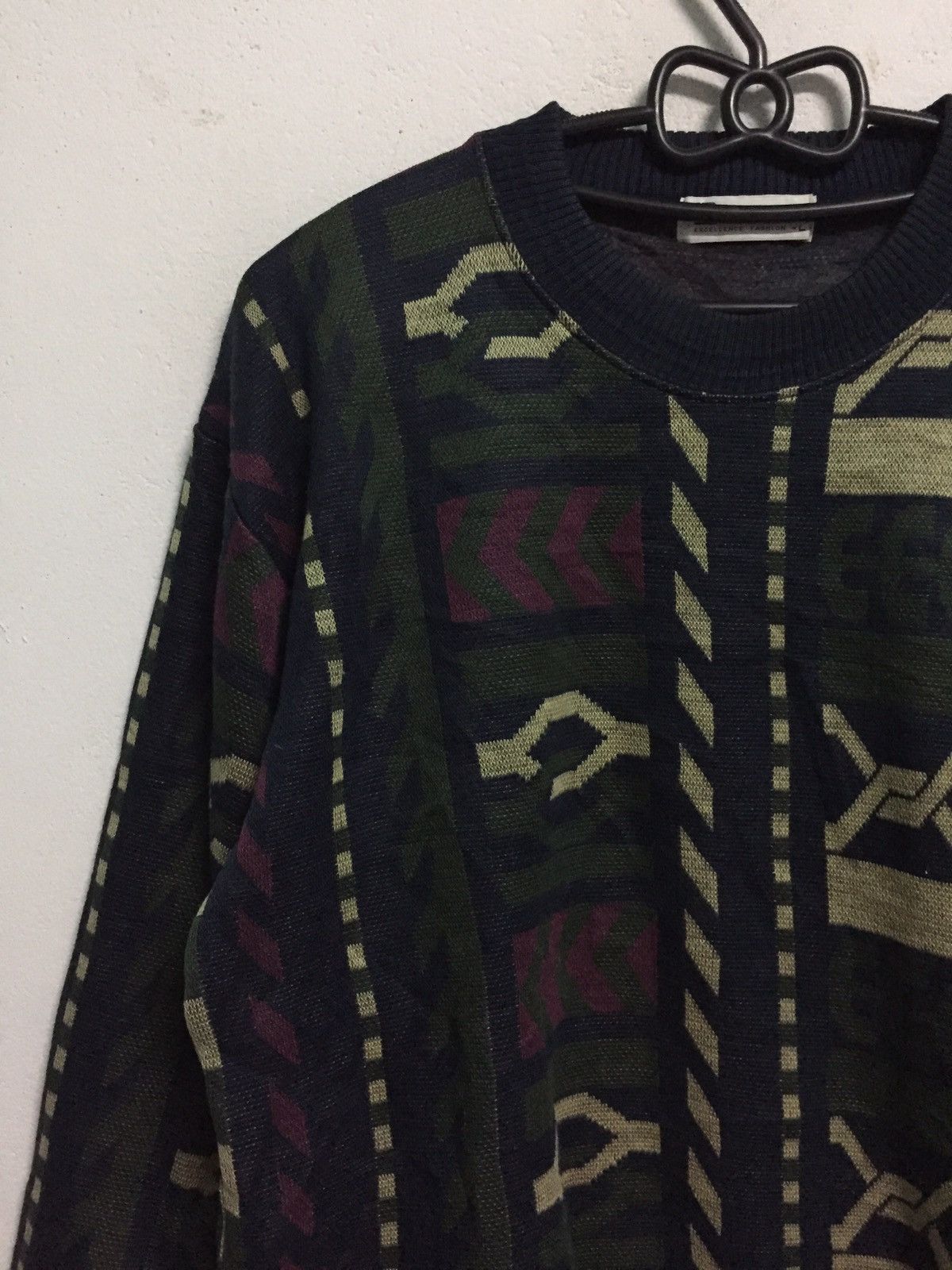 Japanese Brand Lindbergh Excellence Sweater Novajo Fullprint Made in Japan Size US L / EU 52-54 / 3 - 3 Thumbnail