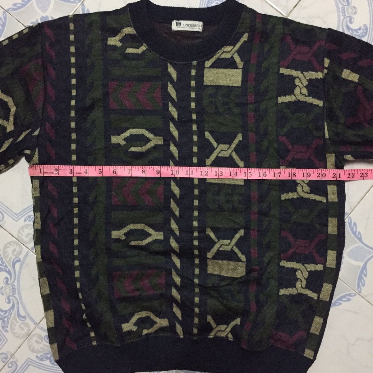 Japanese Brand Lindbergh Excellence Sweater Novajo Fullprint Made in Japan Size US L / EU 52-54 / 3 - 14 Thumbnail