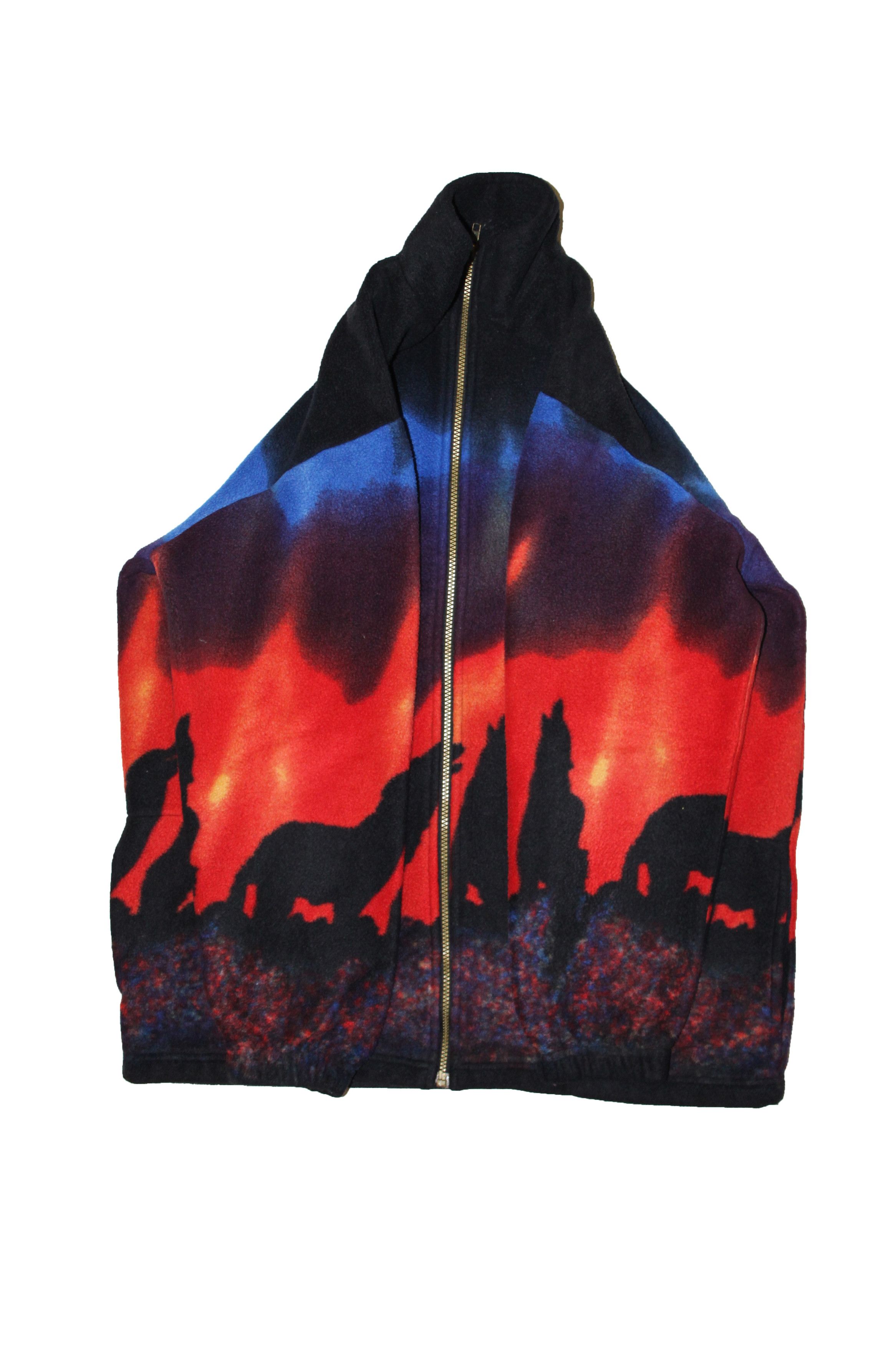 Other Vintage Wolf Animal All Over print Zip Fleece Jacket Size US L / EU 52-54 / 3 - 3 Thumbnail