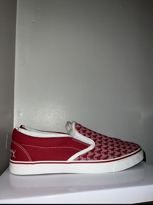 Juice Wrld 999 Club No Vanity Slip On Vans Shoes RED SIZE 12