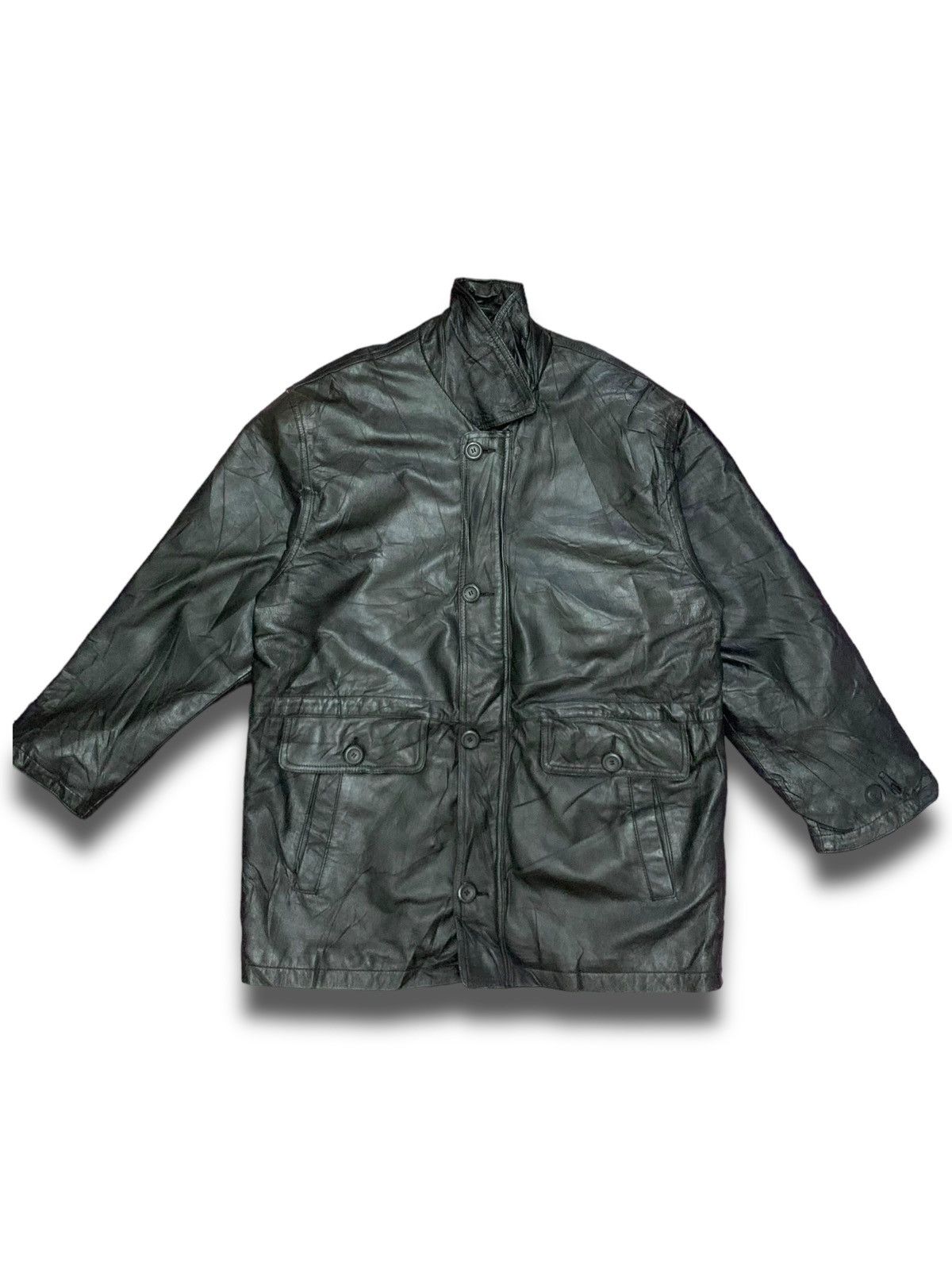 Genuine Leather Vintage 90s ItalianMens Leather Jacket Size US L / EU 52-54 / 3 - 2 Thumbnail