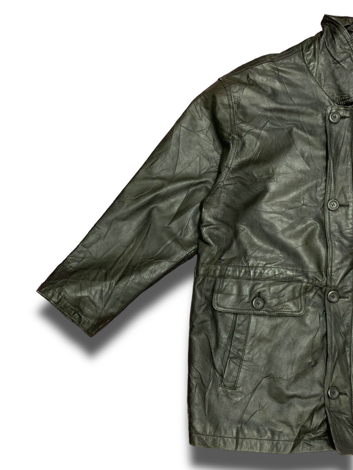 Genuine Leather Vintage 90s ItalianMens Leather Jacket Size US L / EU 52-54 / 3 - 3 Thumbnail