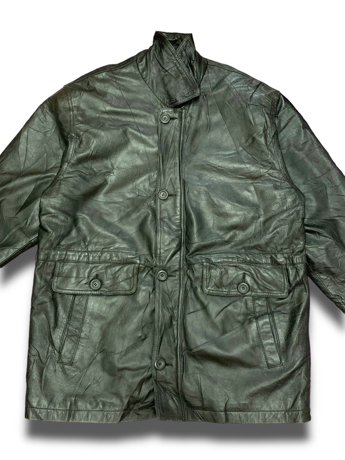 Genuine Leather Vintage 90s ItalianMens Leather Jacket Size US L / EU 52-54 / 3 - 1 Thumbnail