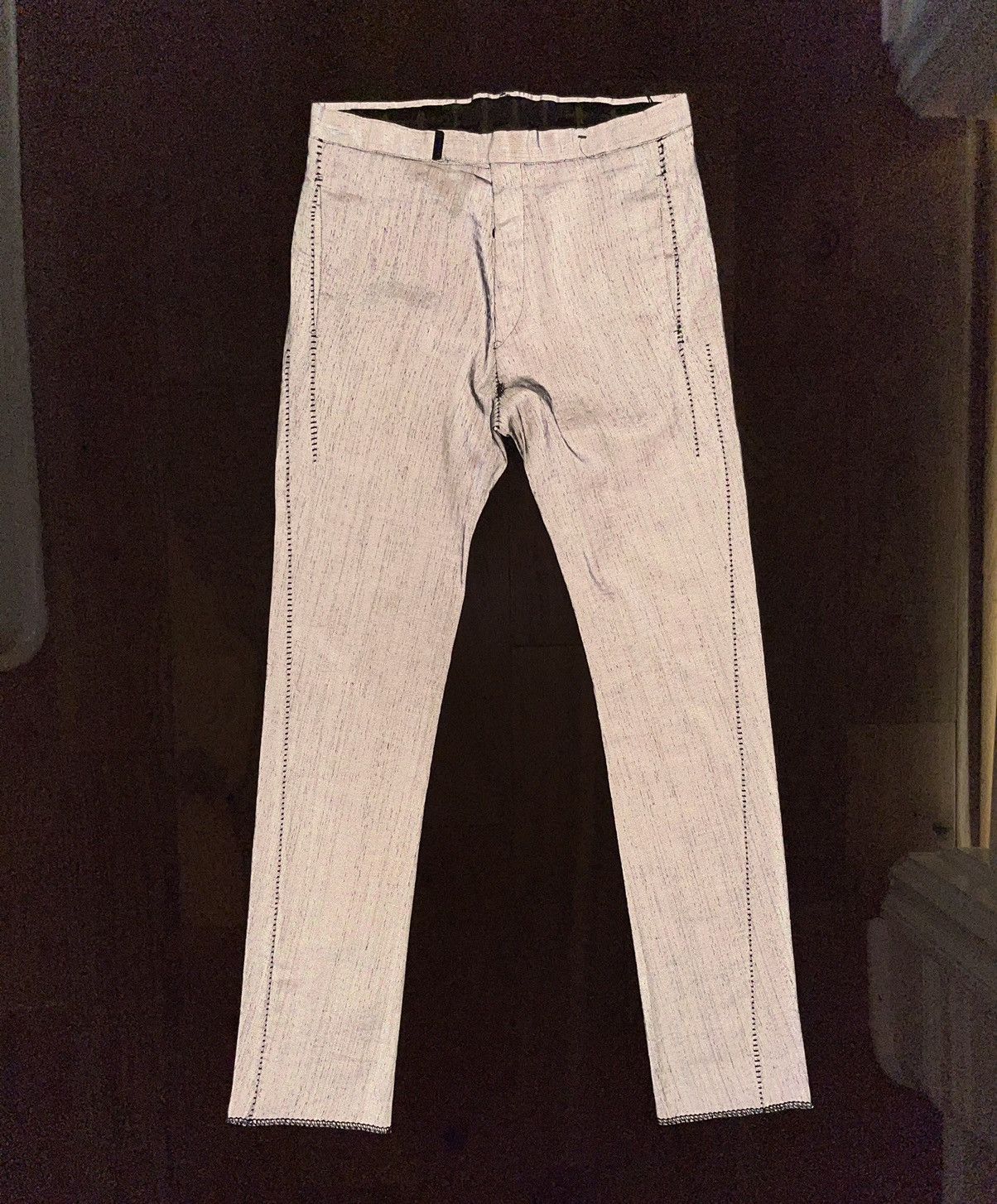 image of Carol Christian Poelle Xlight/3 Trousers Grail in Silver, Men's (Size 32)