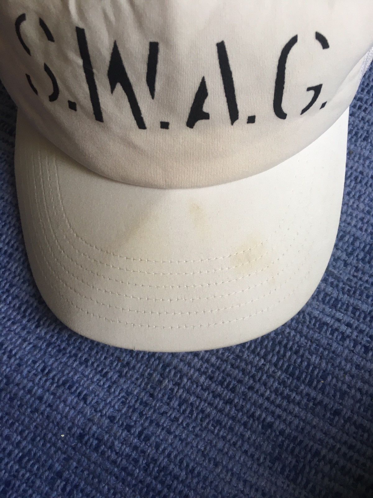Japanese Brand stencil logo white hat Size ONE SIZE - 8 Thumbnail