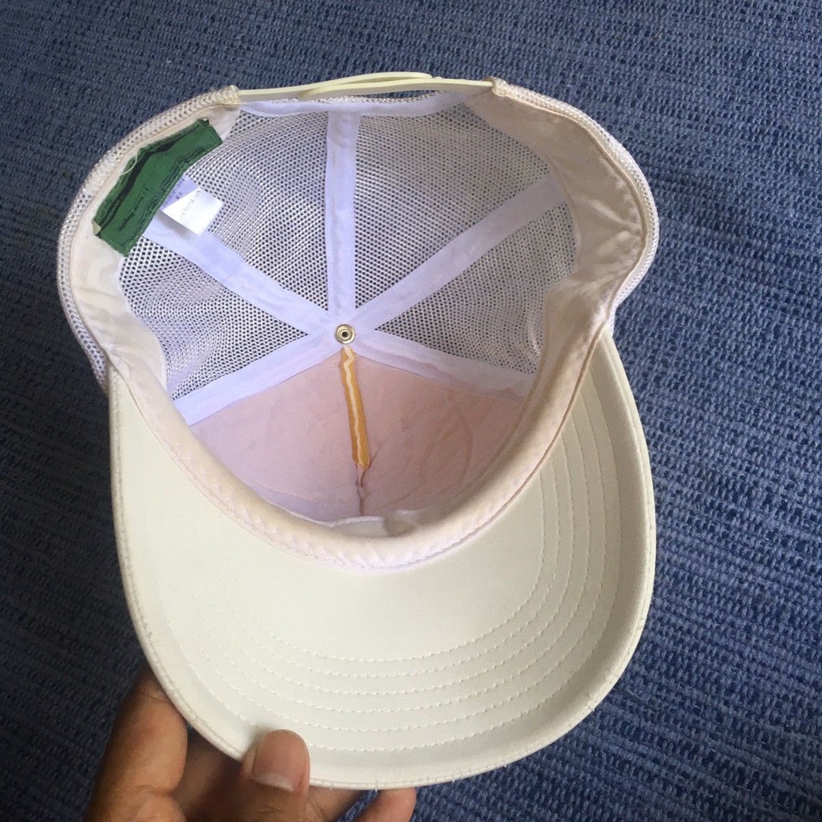 Japanese Brand stencil logo white hat Size ONE SIZE - 5 Thumbnail