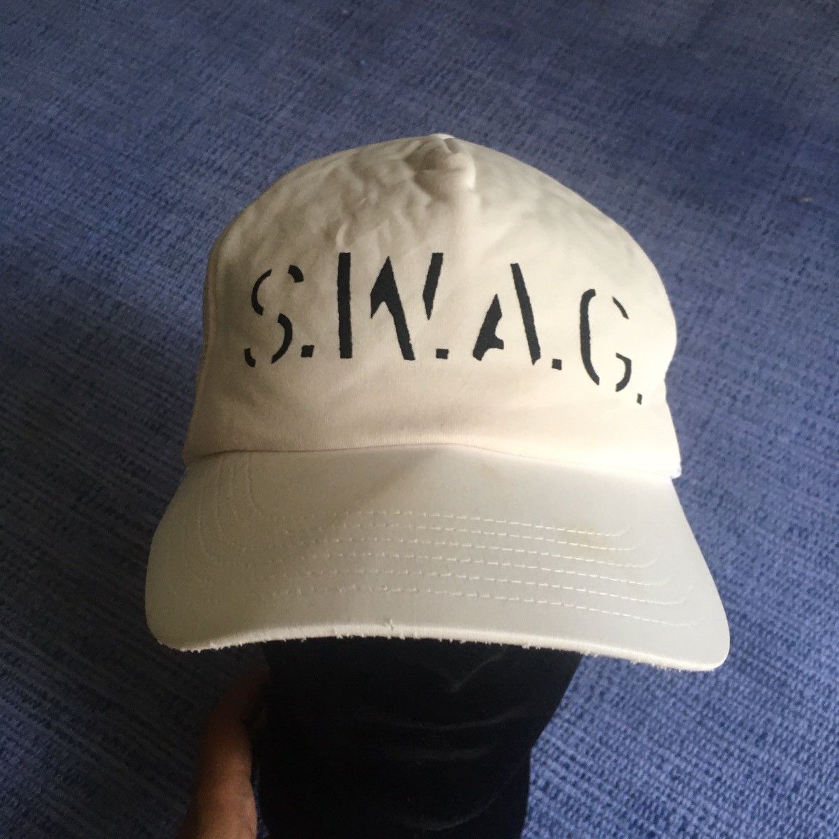 Japanese Brand stencil logo white hat Size ONE SIZE - 1 Thumbnail
