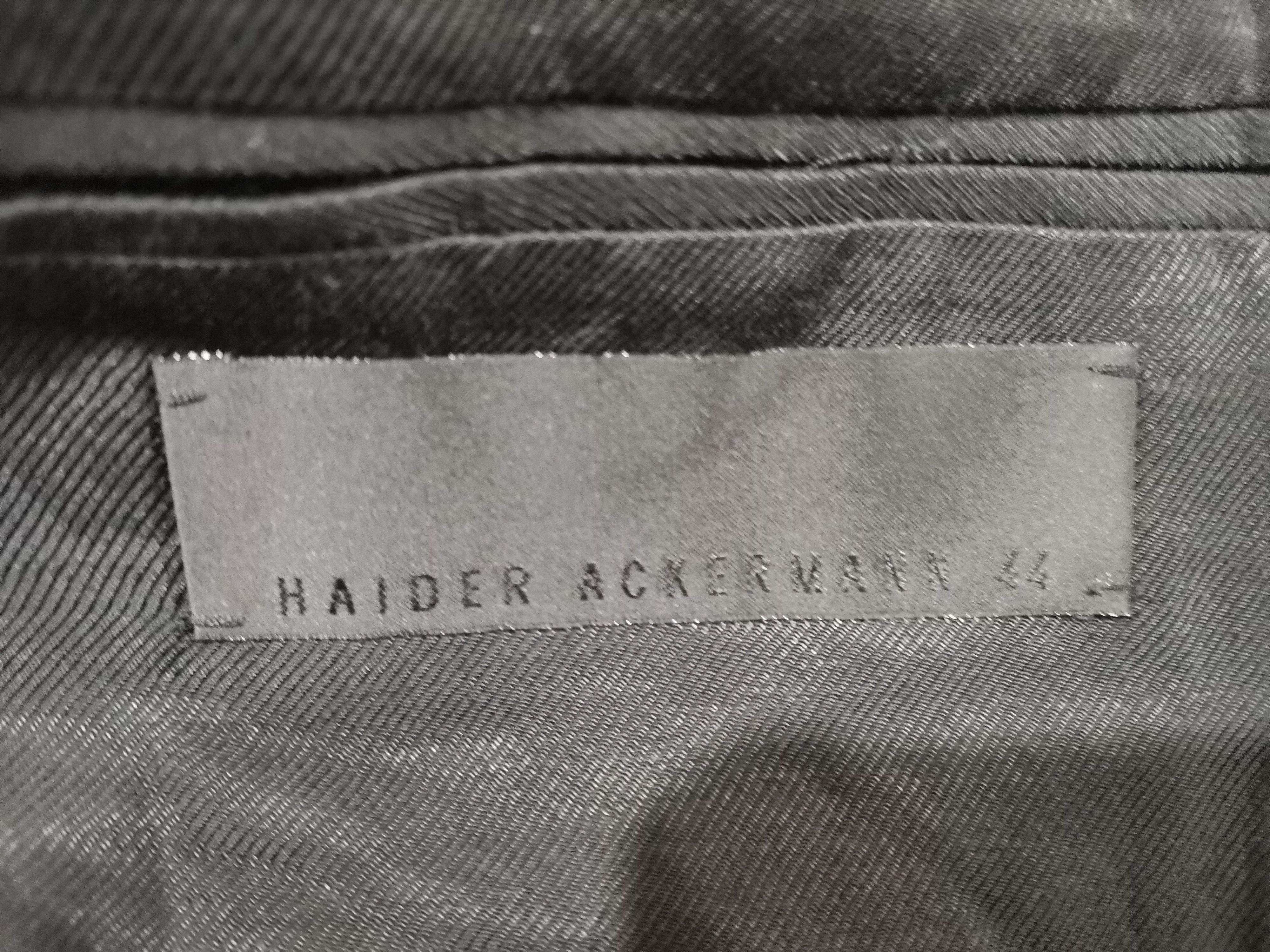 Haider Ackermann Haider Ackermann Black Slim Fit Gold Trimmed Blazer Size 44S - 7 Thumbnail