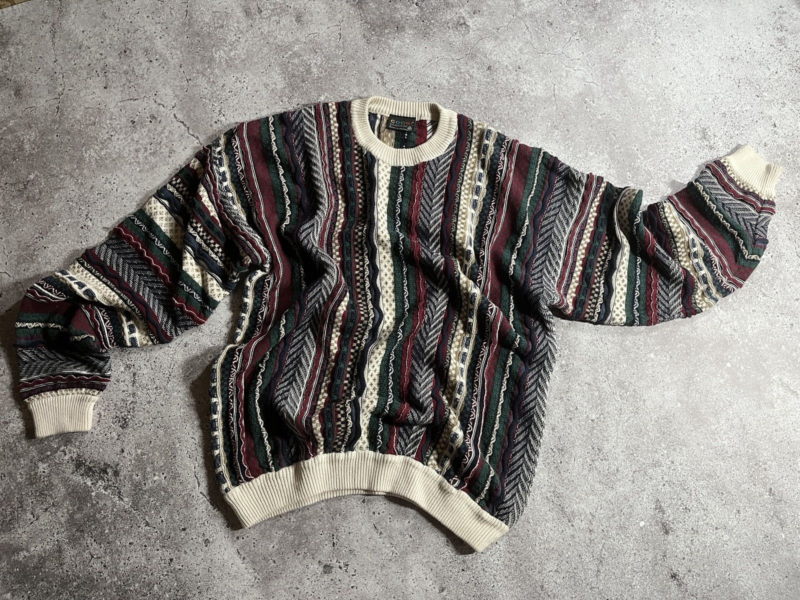 image of Coogi Sweater Vintage Australian Heavy Knitted Biggie 90's, Men's (Size Large)