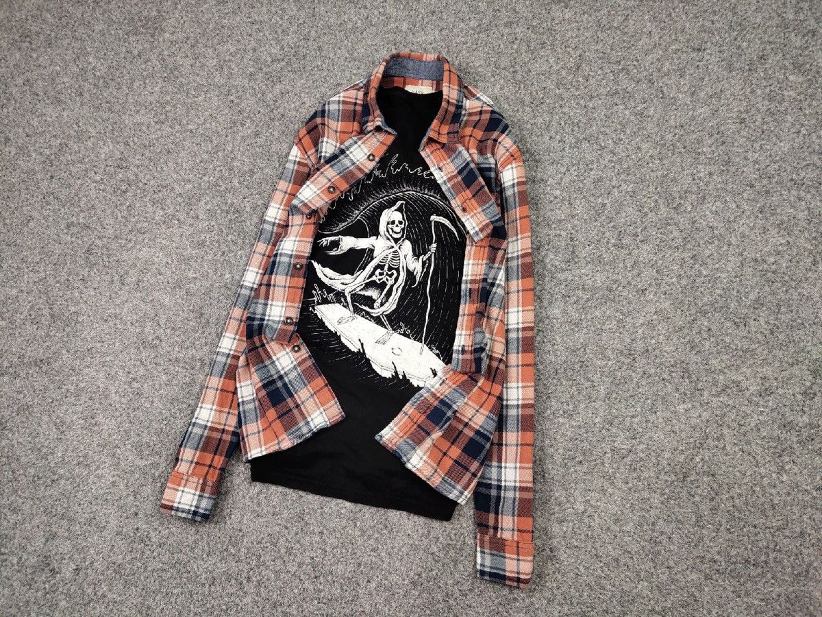 Flannel Vintage Flannel Shirt Travis Scott Style Size US L / EU 52-54 / 3 - 3 Thumbnail