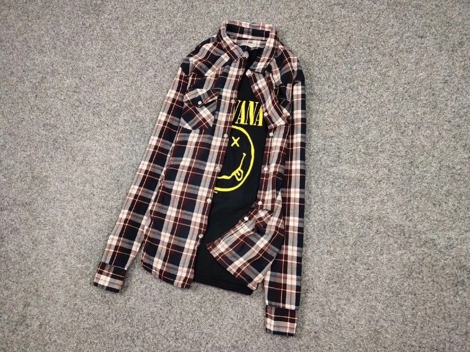 Flannel Vintage Flannel Shirt Checkered Travis Scott Style Size US L / EU 52-54 / 3 - 7 Thumbnail