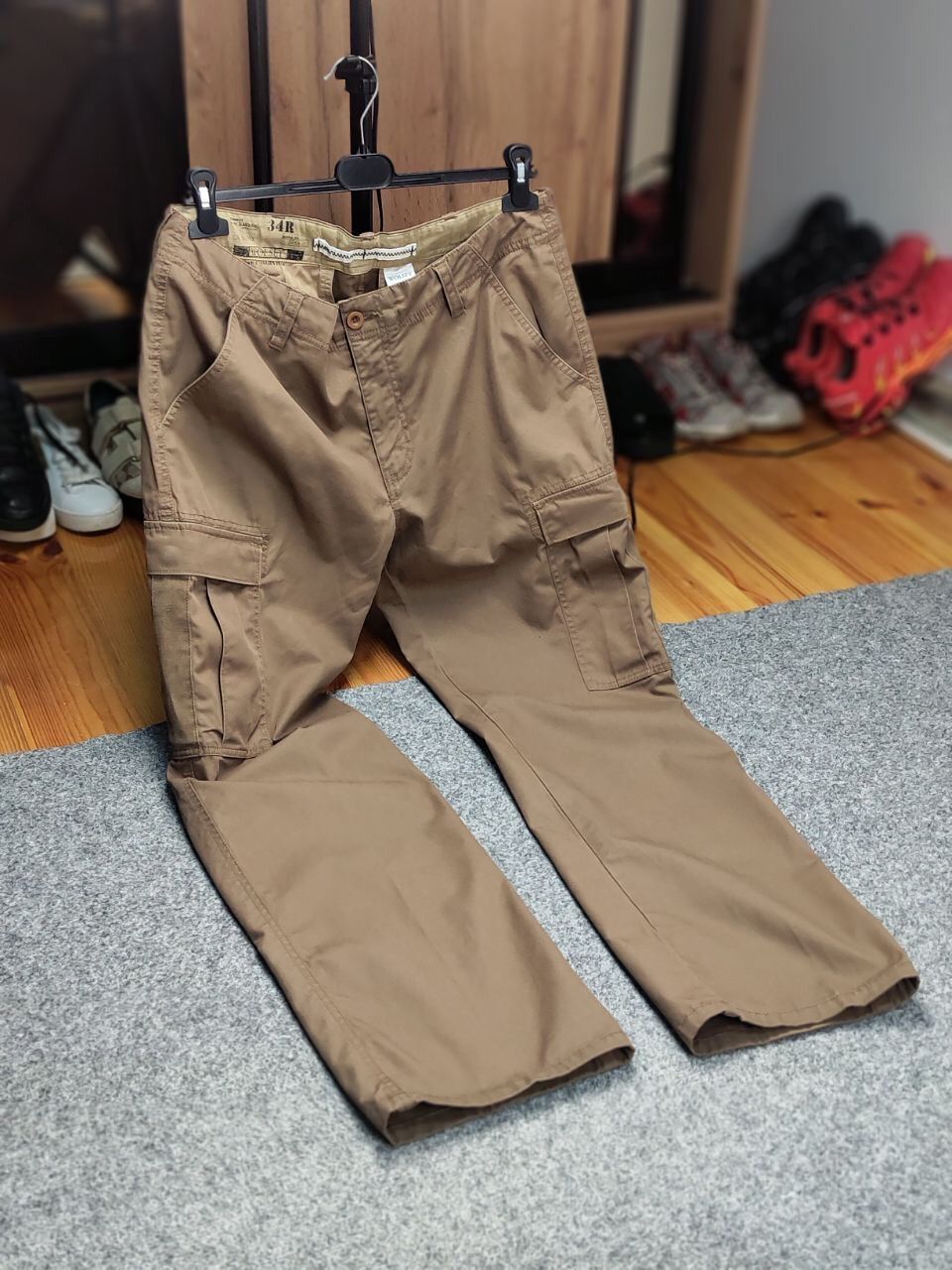Japanese Brand Vintage 90's Japanese Wolsey Brown Cargo Pants Travis Scott Size US 34 / EU 50 - 20 Thumbnail