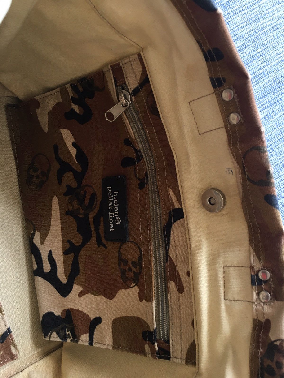 Lucien Pellat-Finet brown skull camouflage tote bag Size ONE SIZE - 11 Thumbnail