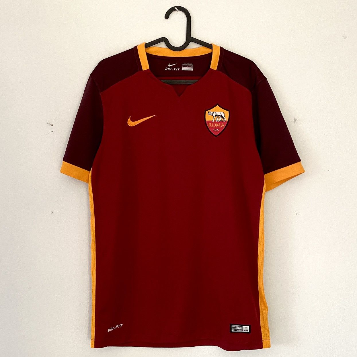 Nike 2015 2016 AS Roma Italy Nike Home Away Soccer Jersey Shirt Size US S / EU 44-46 / 1 - 2 Thumbnail