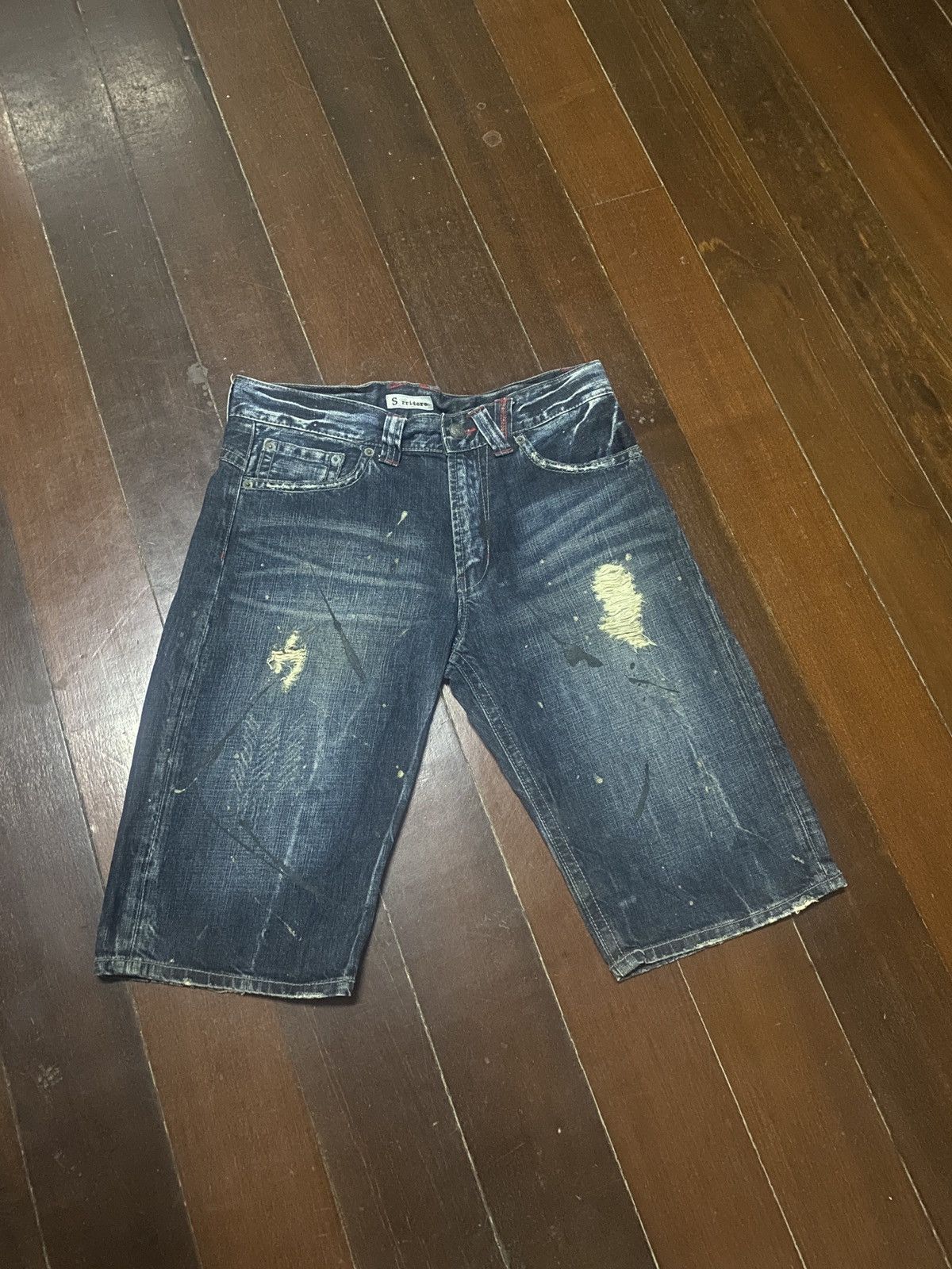 PAIN 🔥 FLARE SHORT JEANS SORRIDER CLOSE POCKET BACK