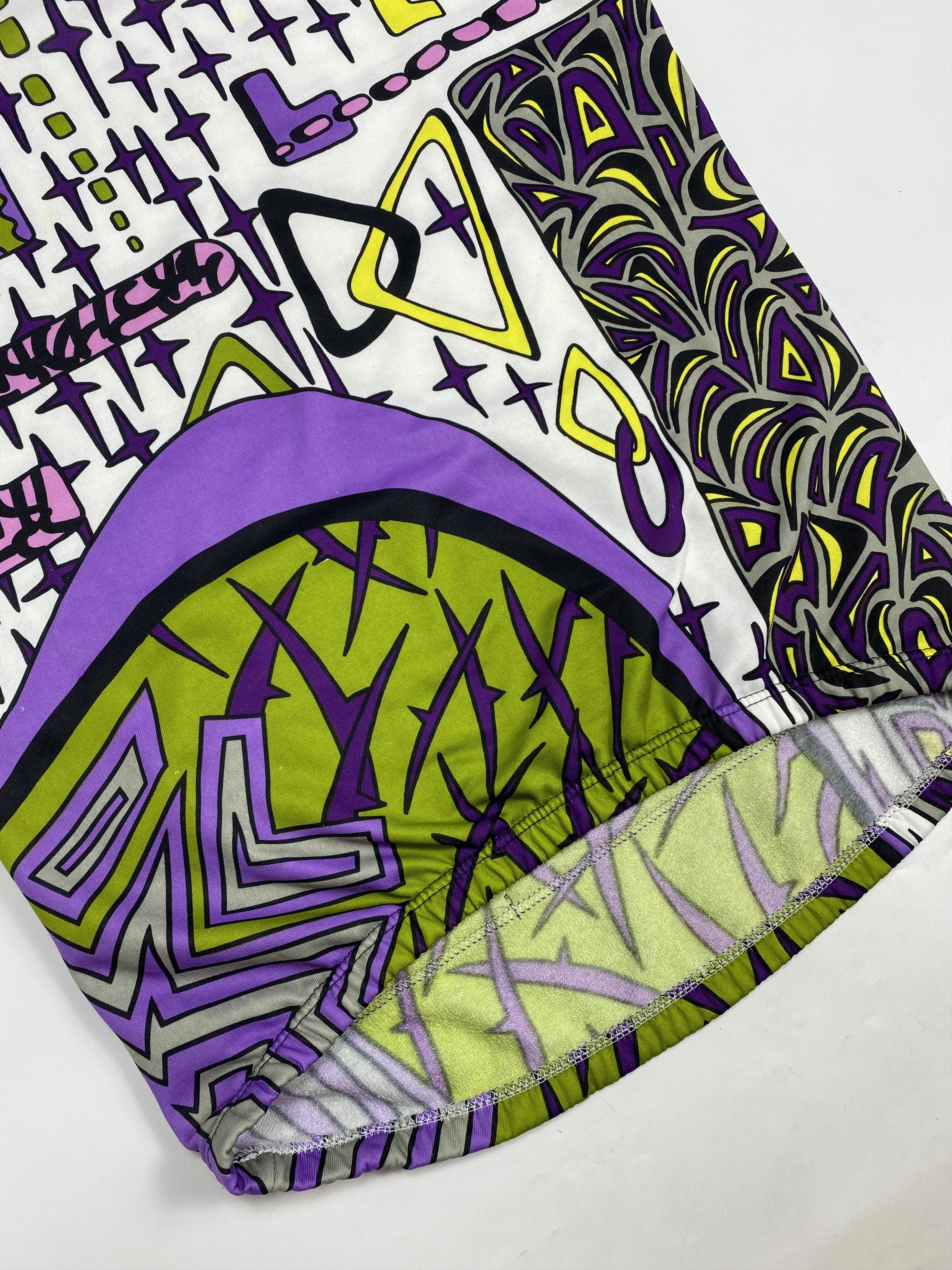 Other Vintage 90s Crazy Abstract Printed Cycling Jersey Shirt Size US L / EU 52-54 / 3 - 6 Thumbnail