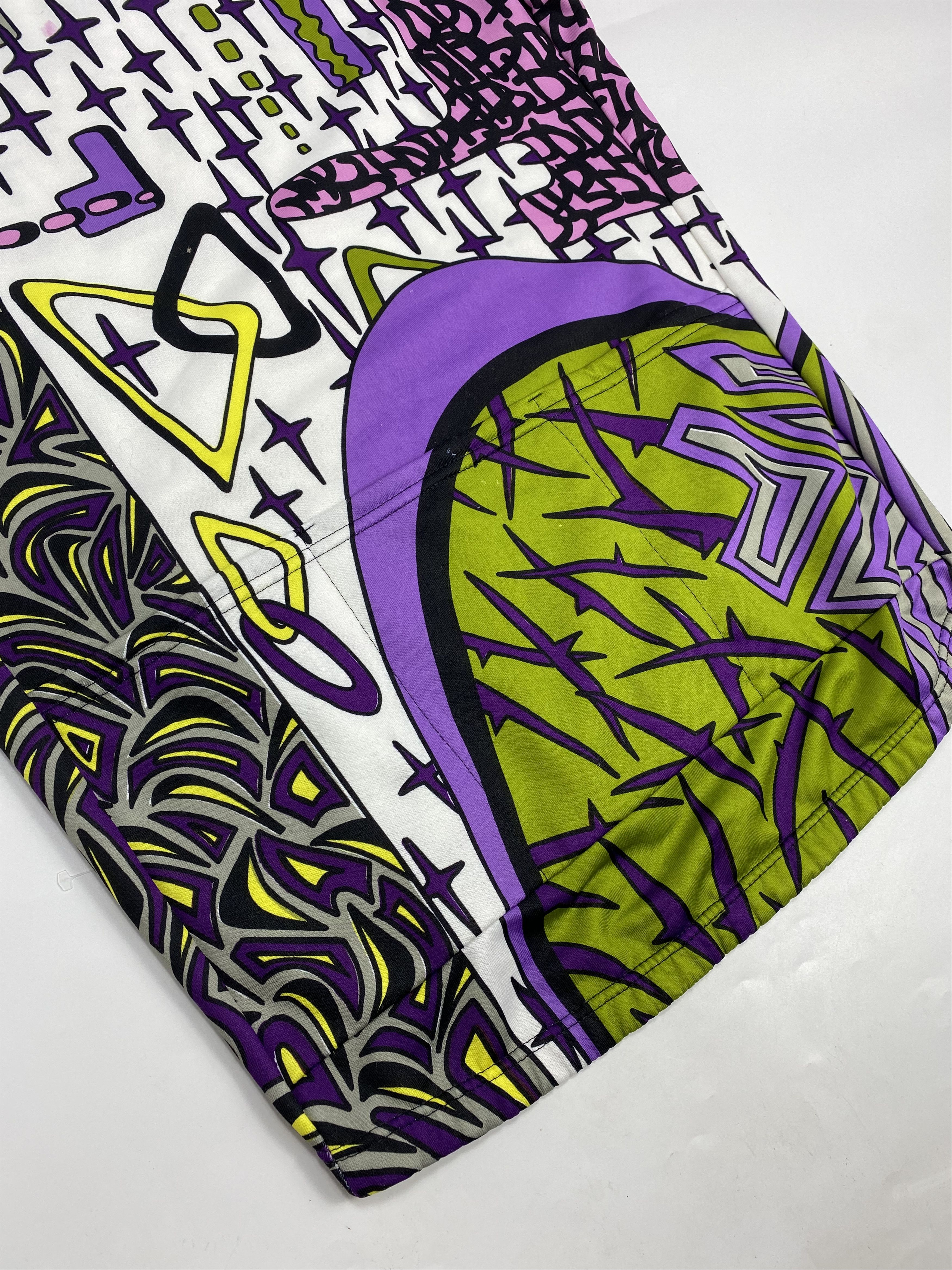 Other Vintage 90s Crazy Abstract Printed Cycling Jersey Shirt Size US L / EU 52-54 / 3 - 4 Thumbnail
