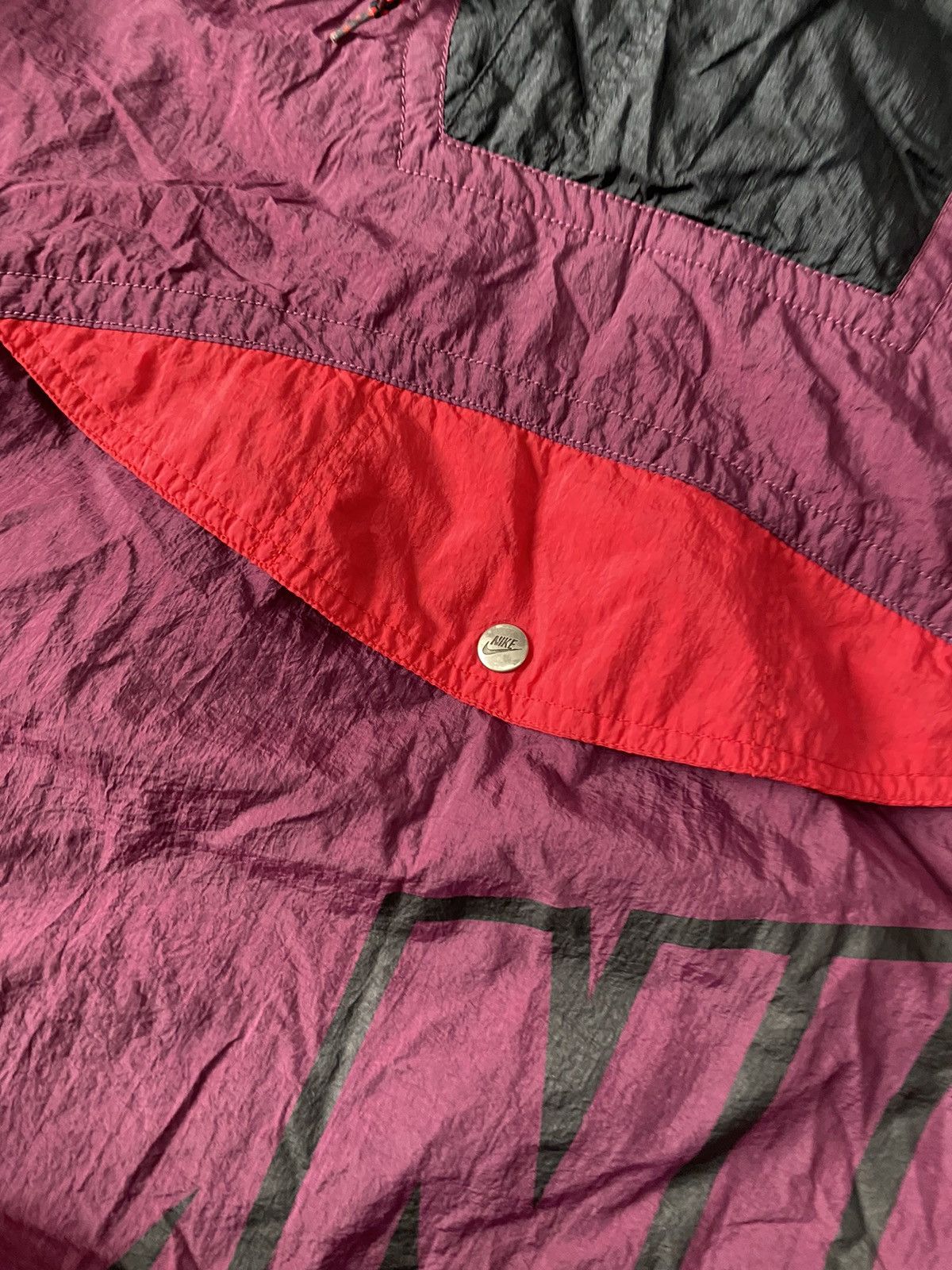 Nike × Vintage NIKE Vintage Anorak Jacket Big Logo 90s Rare Streetwear Size US XXL / EU 58 / 5 - 4 Thumbnail