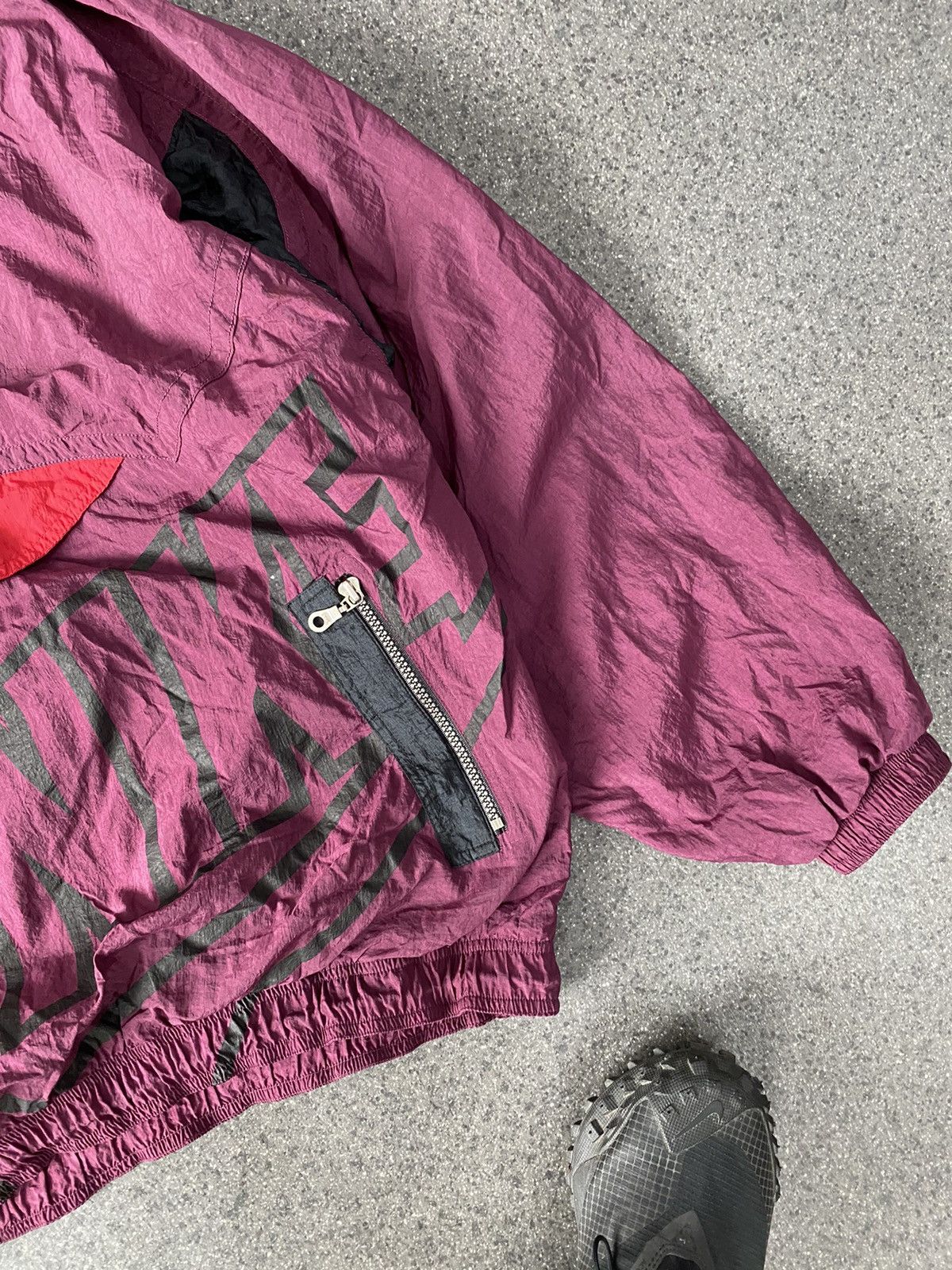 Nike × Vintage NIKE Vintage Anorak Jacket Big Logo 90s Rare Streetwear Size US XXL / EU 58 / 5 - 3 Thumbnail