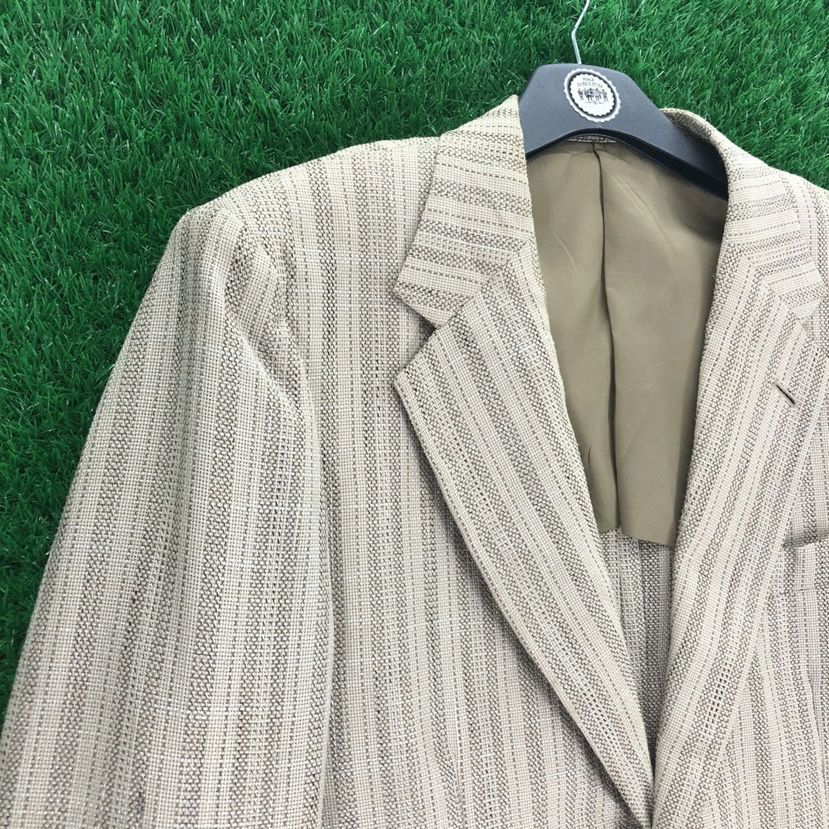 Japanese Brand Vintage 80's Blazer Striped Japanese Tailor Made by Seviel Size US M / EU 48-50 / 2 - 2 Thumbnail