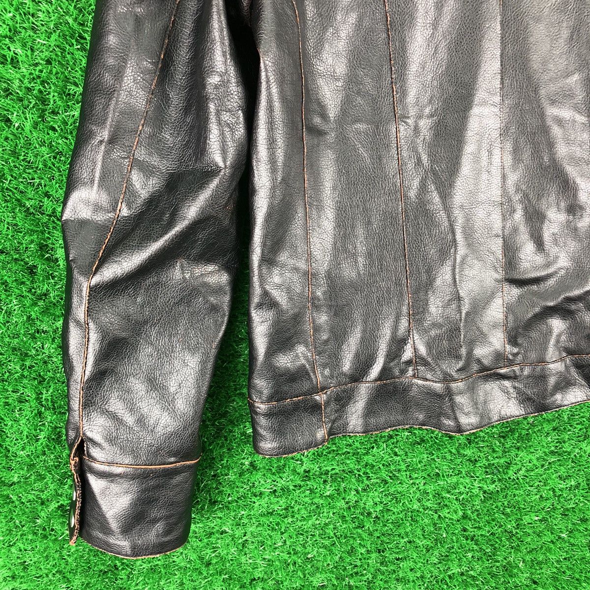 Japanese Brand Vintage PU Leather Zipper Jacket Punk Style by Bongo Size US S / EU 44-46 / 1 - 6 Thumbnail