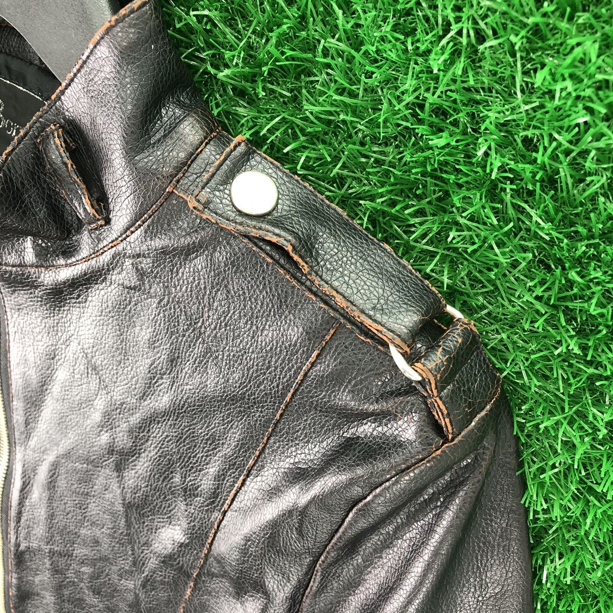 Japanese Brand Vintage PU Leather Zipper Jacket Punk Style by Bongo Size US S / EU 44-46 / 1 - 8 Thumbnail
