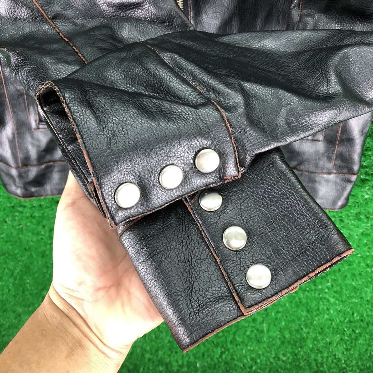 Japanese Brand Vintage PU Leather Zipper Jacket Punk Style by Bongo Size US S / EU 44-46 / 1 - 10 Thumbnail
