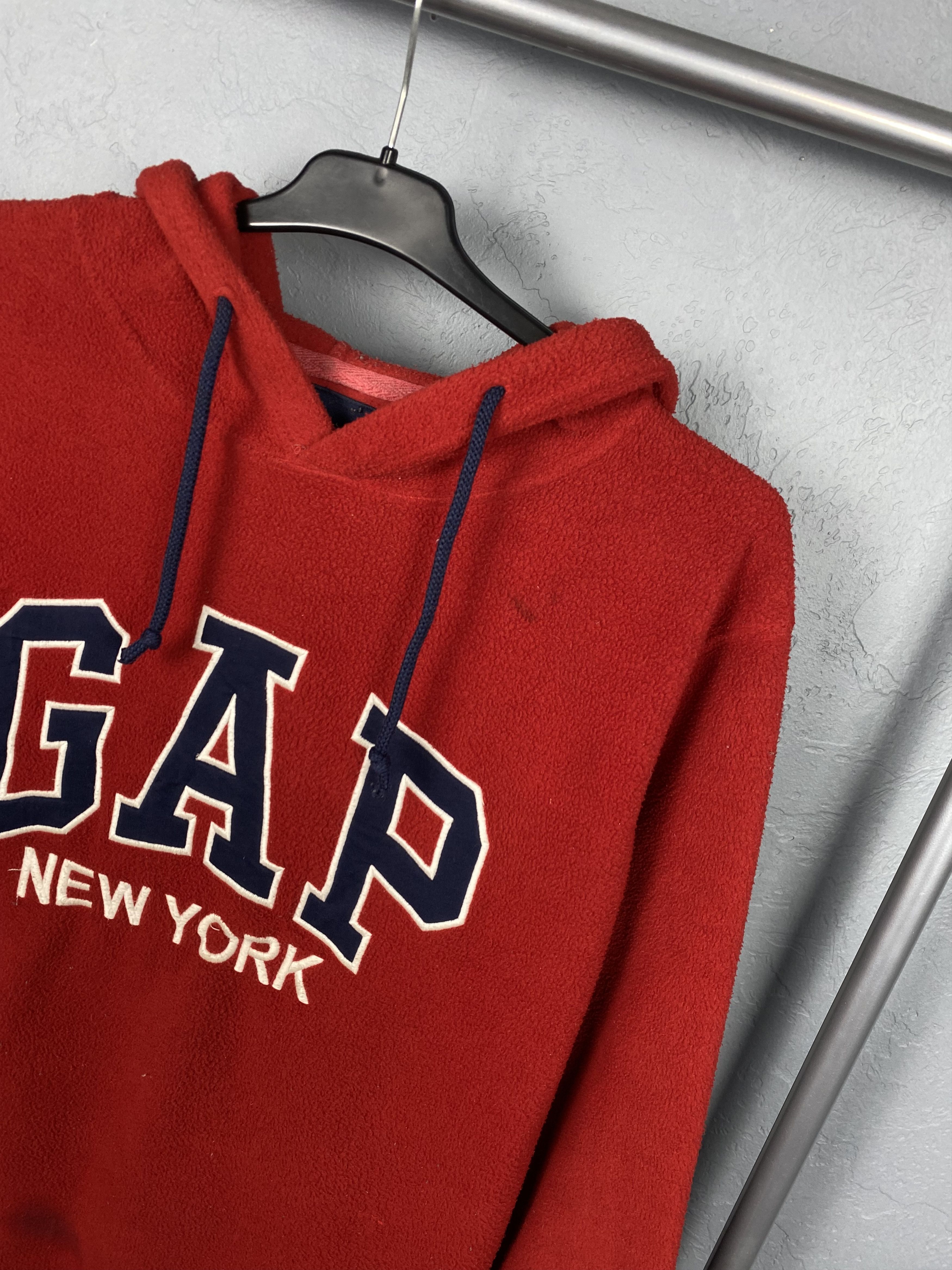 Gap GAP New York Teddy Fleece Hoodie Distressed Size US L / EU 52-54 / 3 - 2 Thumbnail