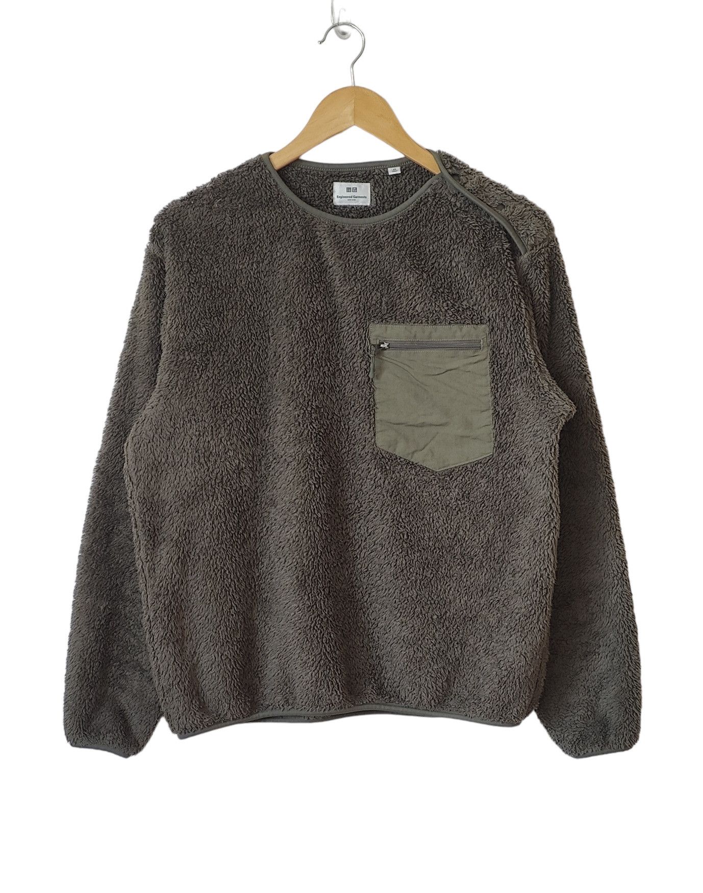 Engineered Garments × Uniqlo Engineered Garments Uniqlo Khaki Military Fleece Sweatshirt Size US XS / EU 42 / 0 - 1 Thumbnail