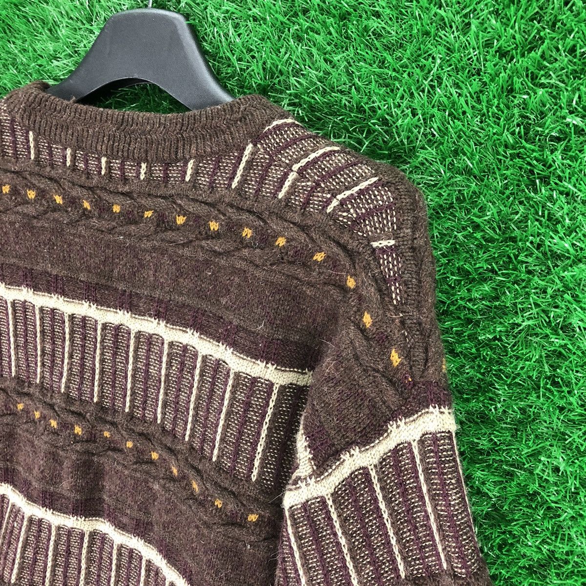 Lindbergh Vintage 80's Lindbergh Cable Knit Wool Sweater Coogi Style Size US M / EU 48-50 / 2 - 5 Thumbnail